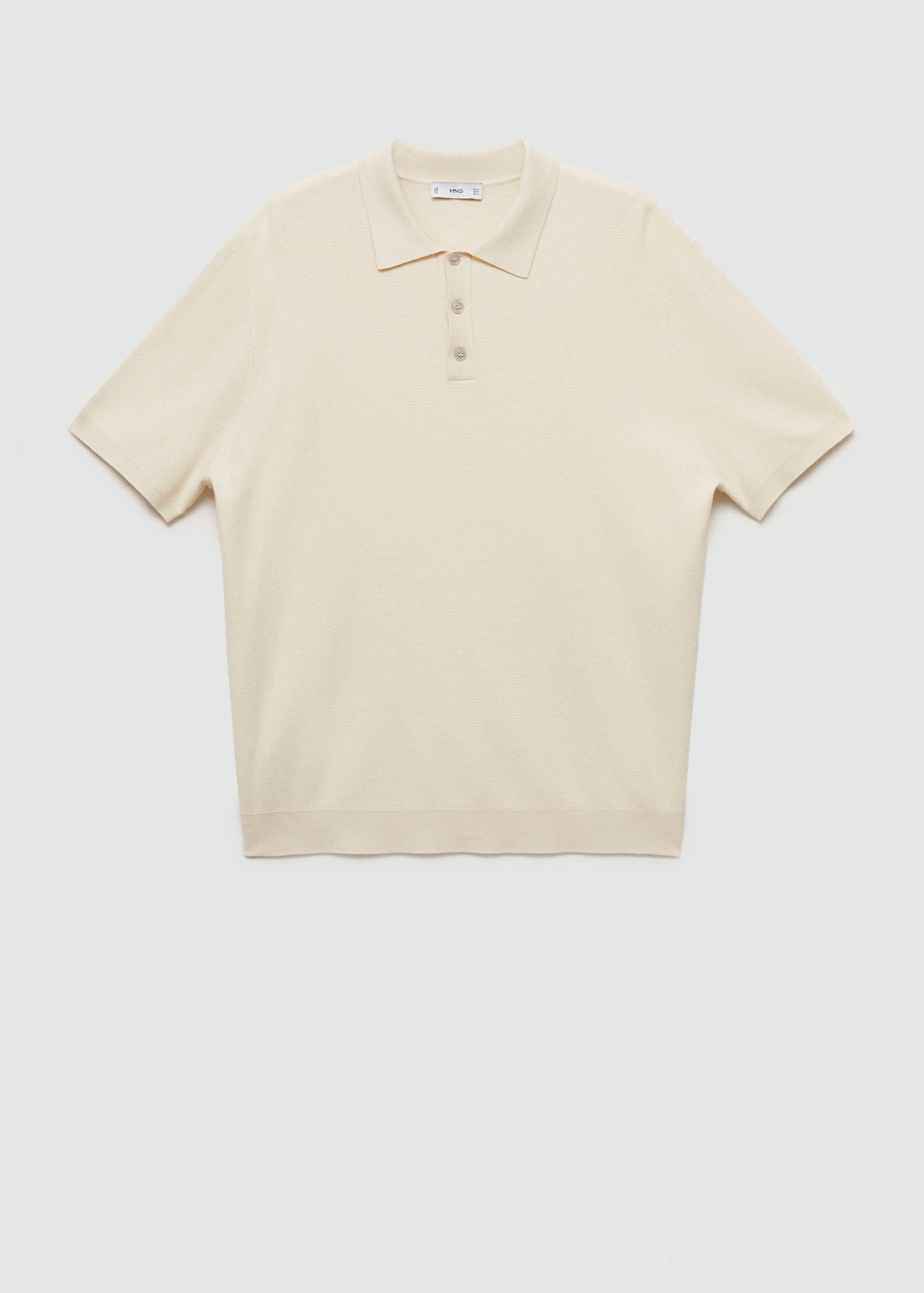 Structured fine-knit polo shirt - Article without model