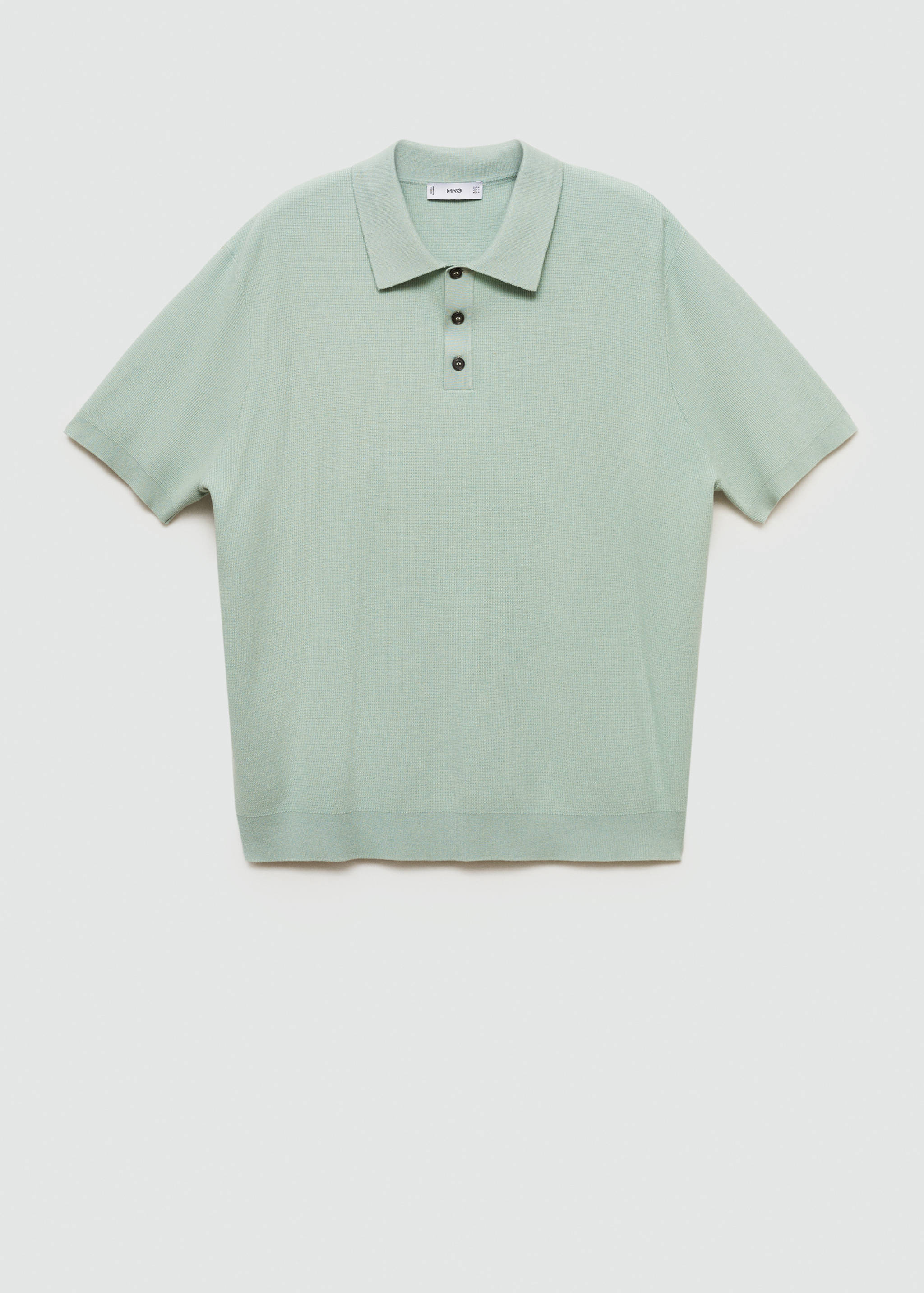 Structured fine-knit polo shirt - Article without model