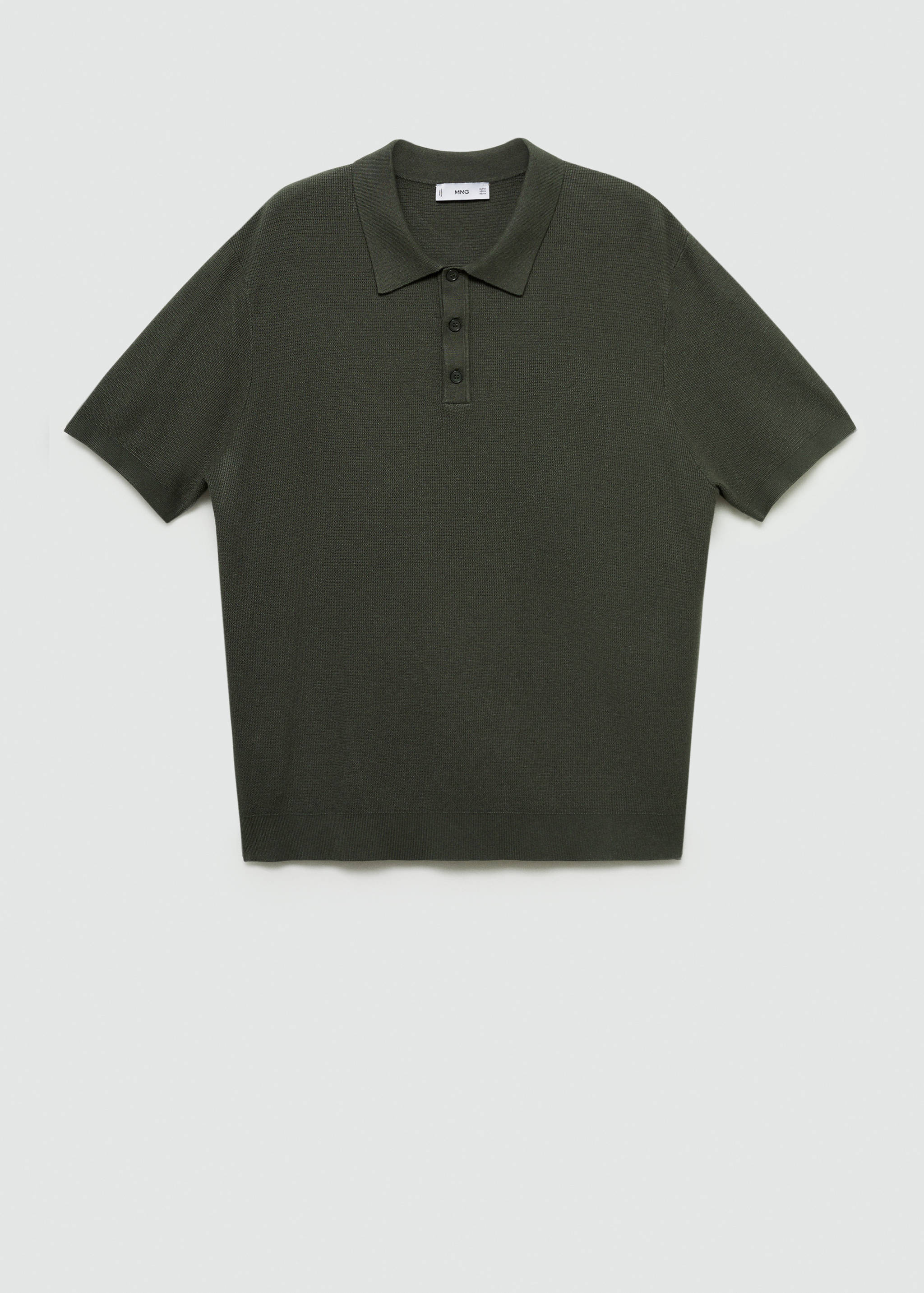 Structured fine-knit polo shirt - Article without model