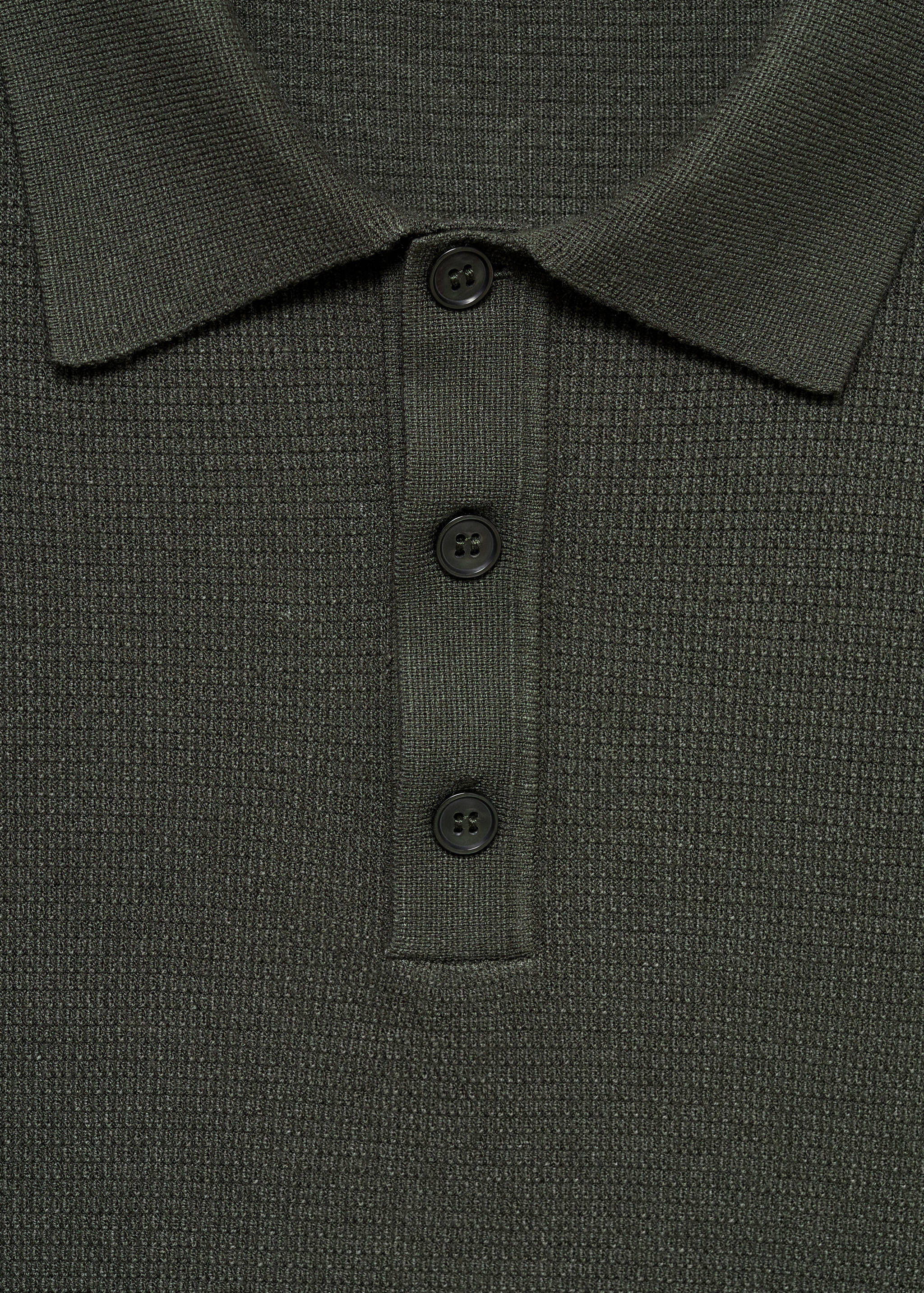 Structured fine-knit polo shirt - Details of the article 8