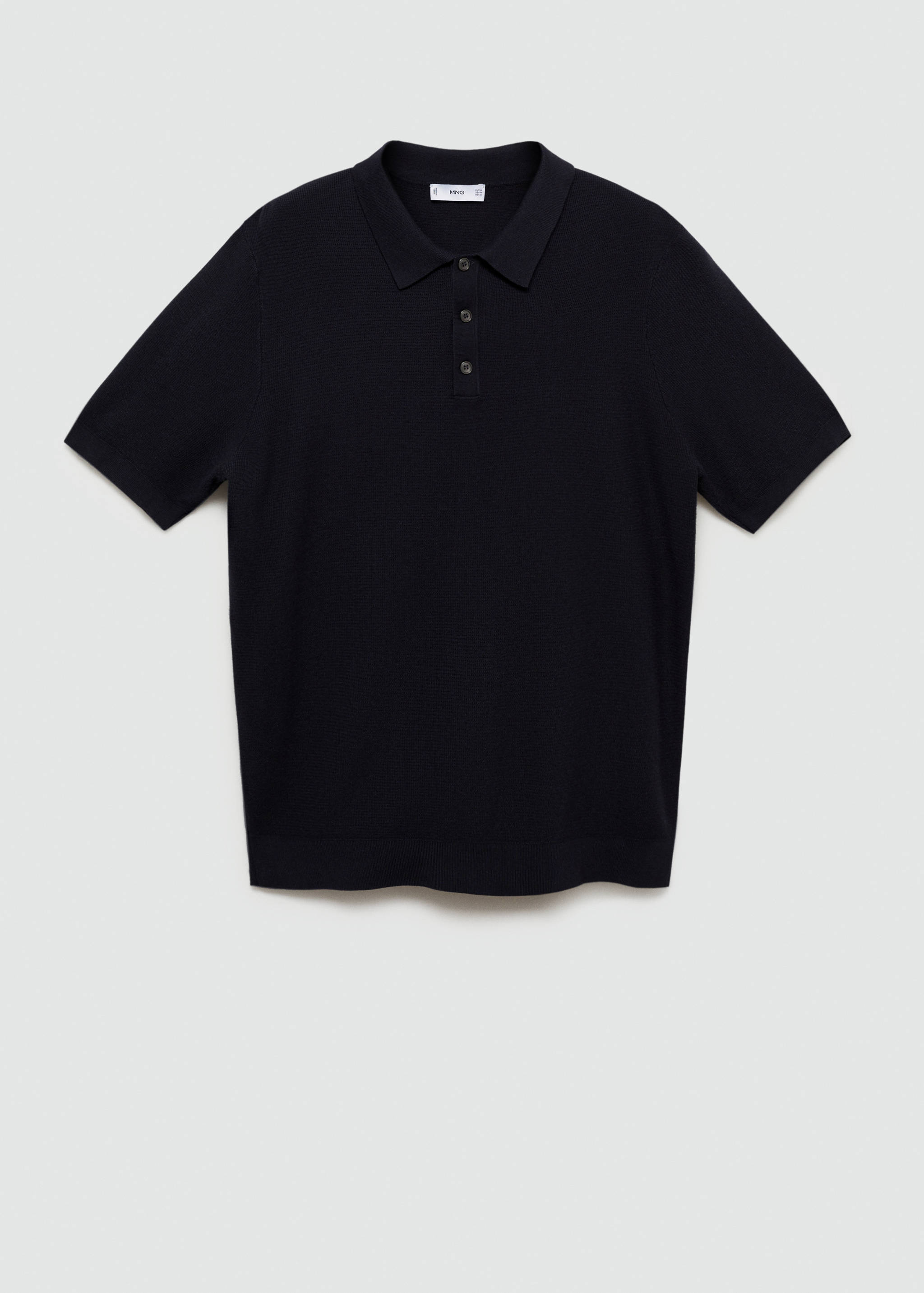 Structured fine-knit polo shirt - Article without model