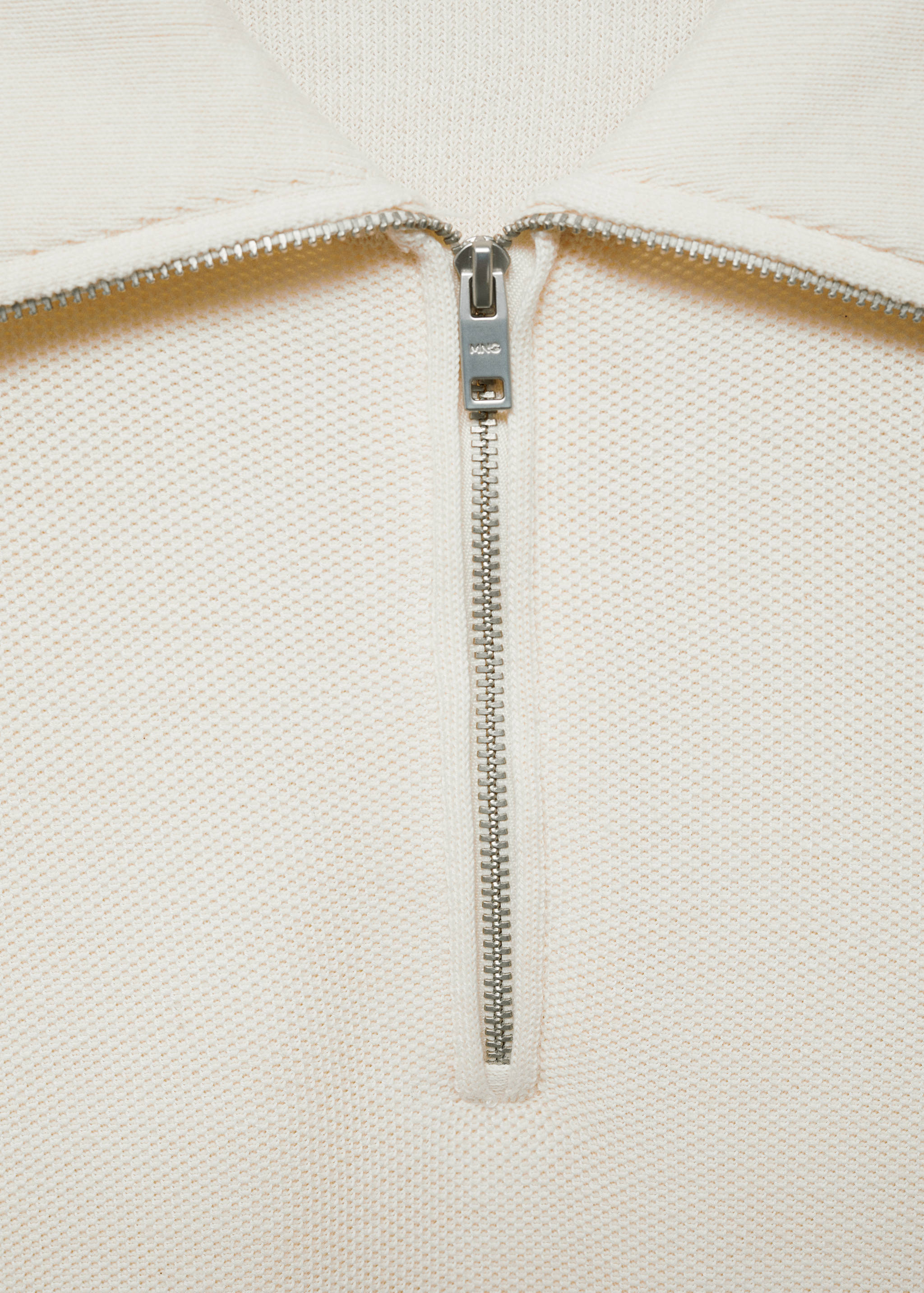 Sweater with polo-neck structure and zip - Details of the article 8