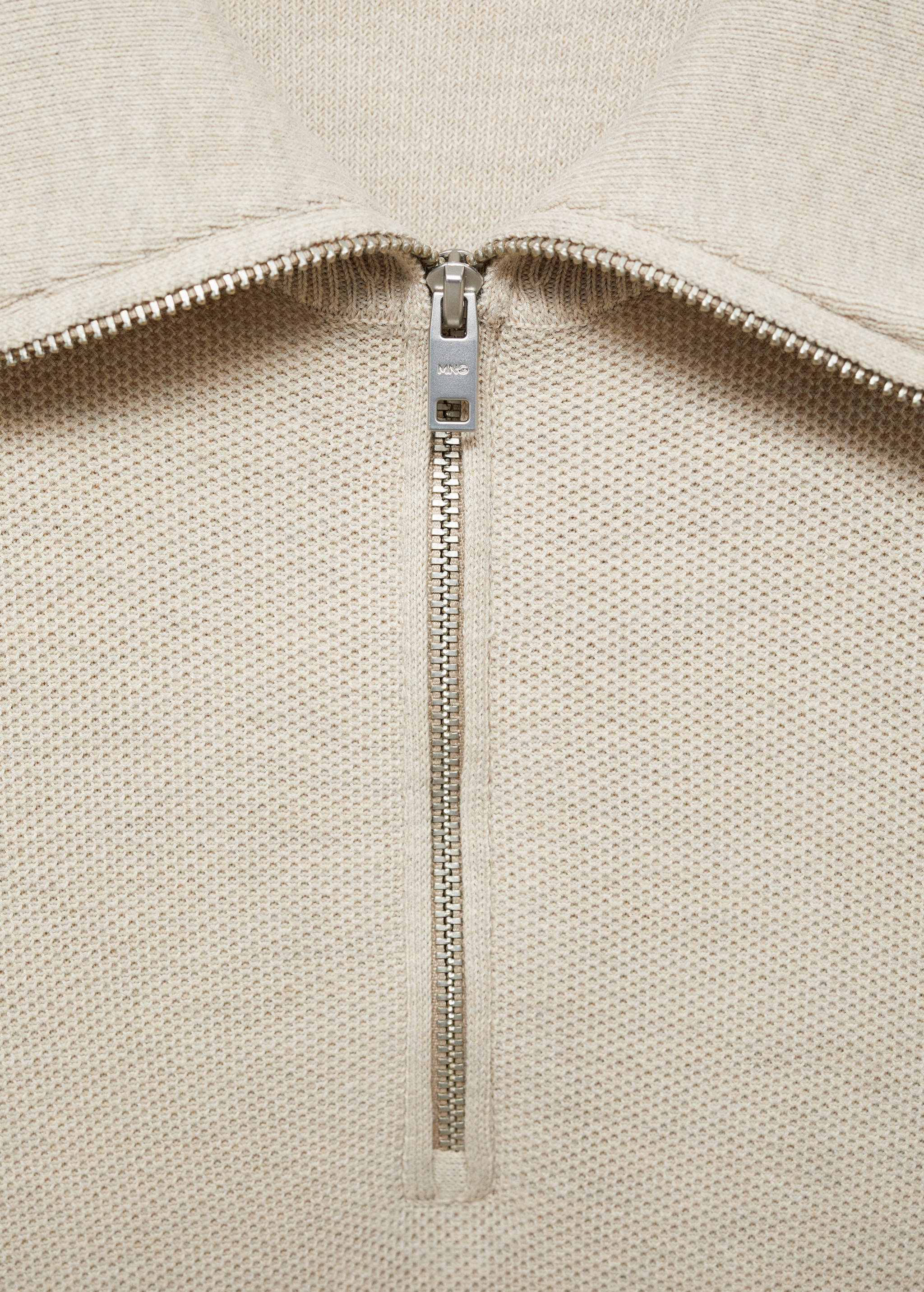 Sweater with polo-neck structure and zip - Details of the article 8