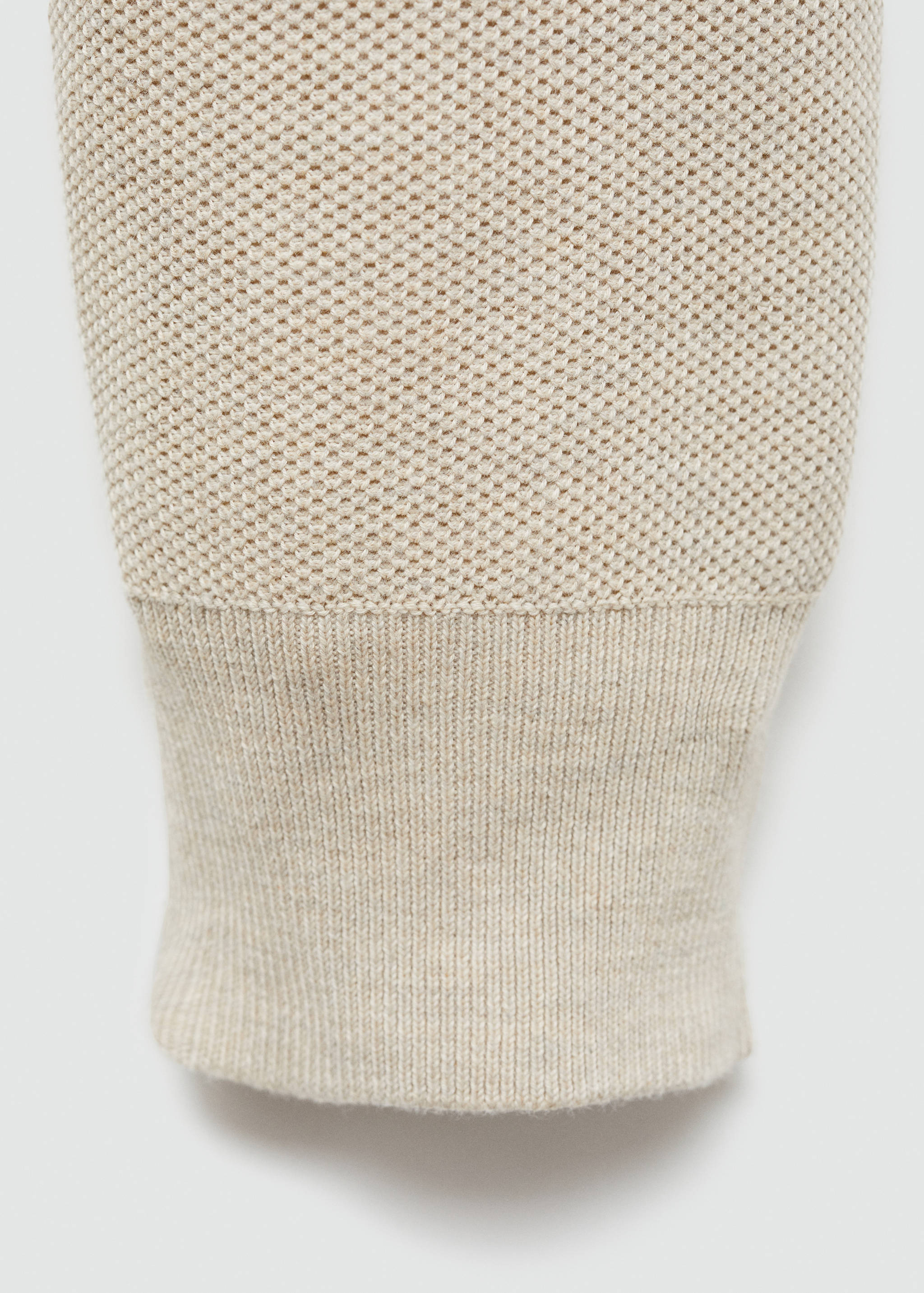 Sweater with polo-neck structure and zip - Details of the article 0