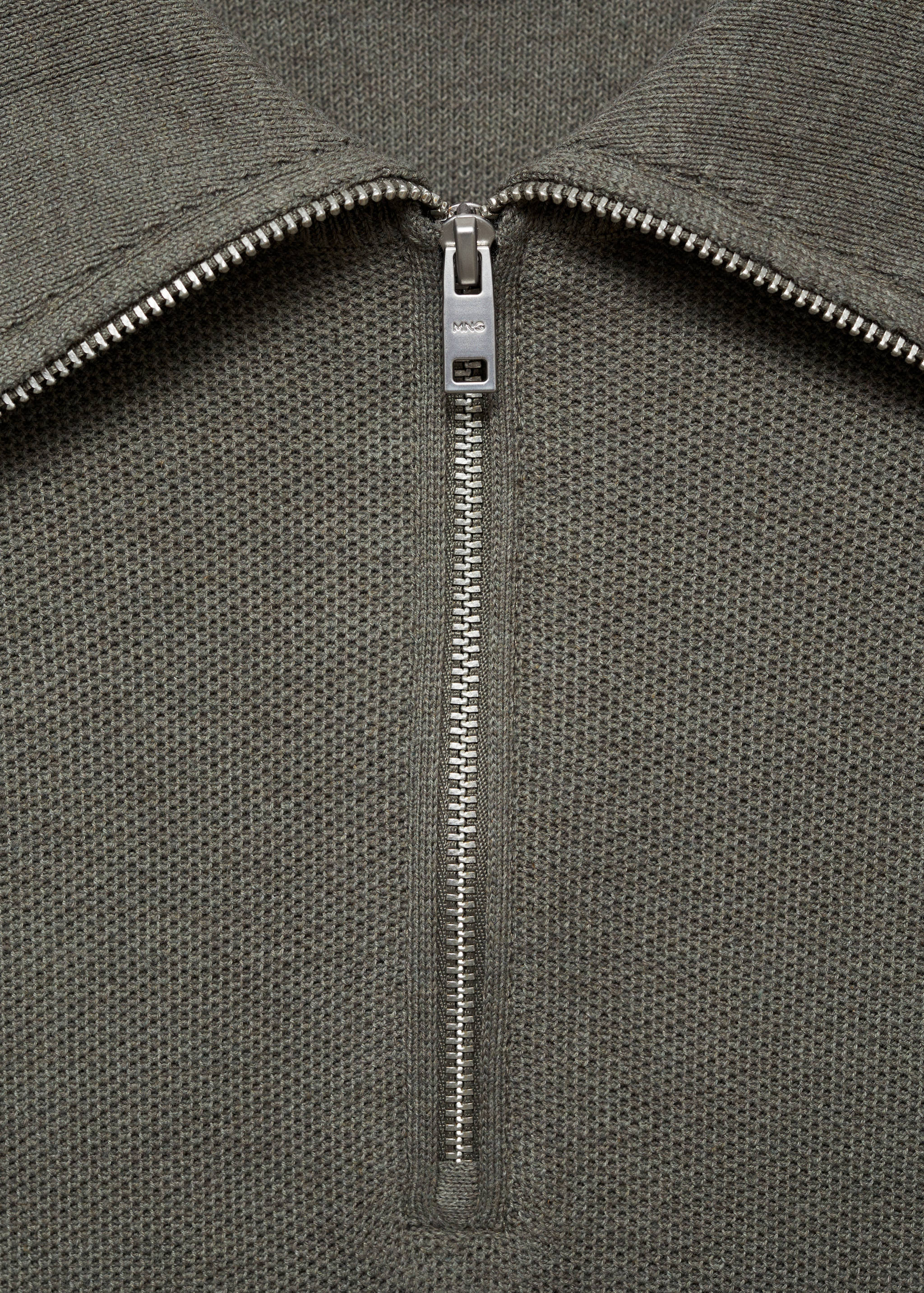 Sweater with polo-neck structure and zip - Details of the article 8