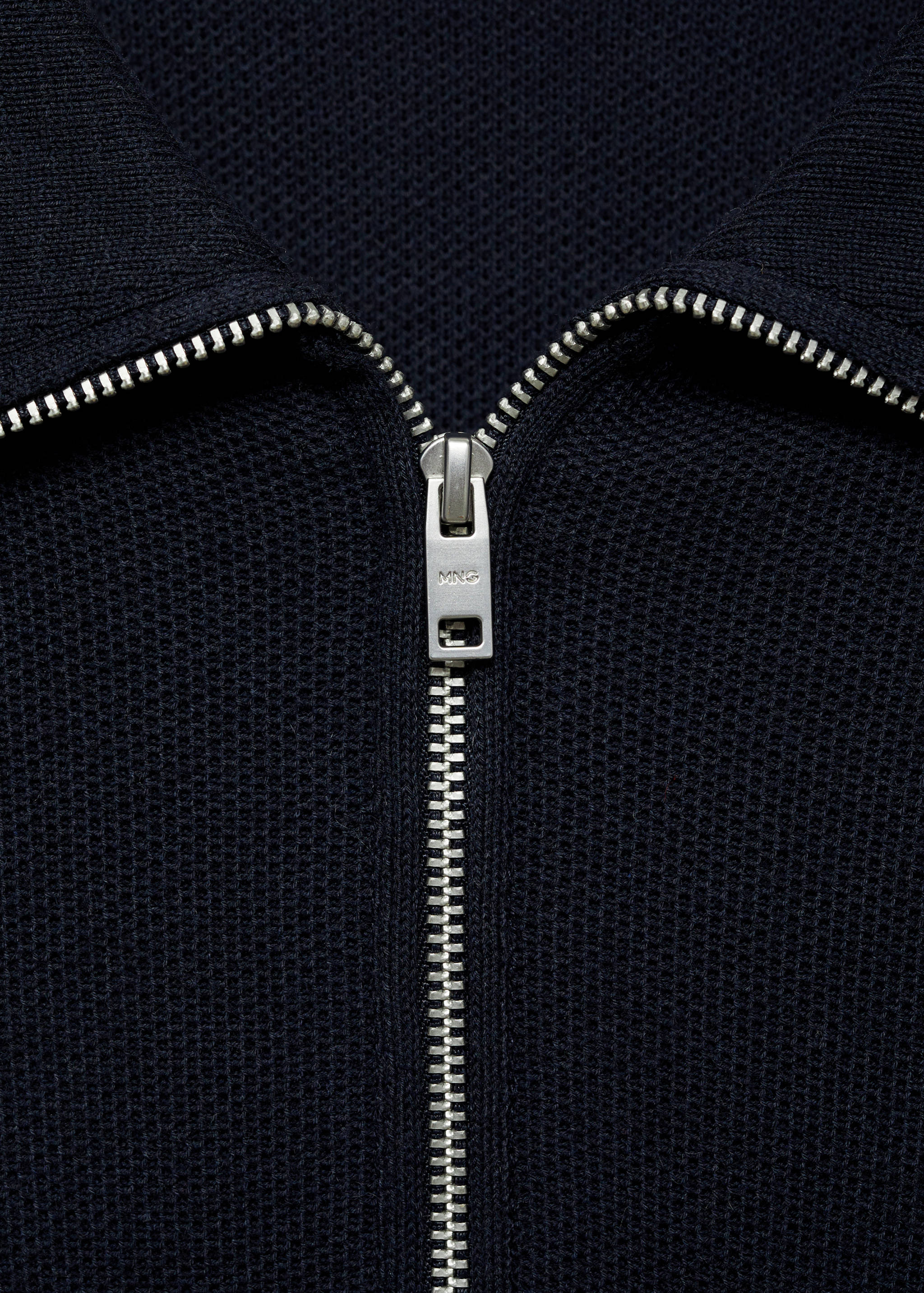 Sweater with polo-neck structure and zip - Details of the article 8