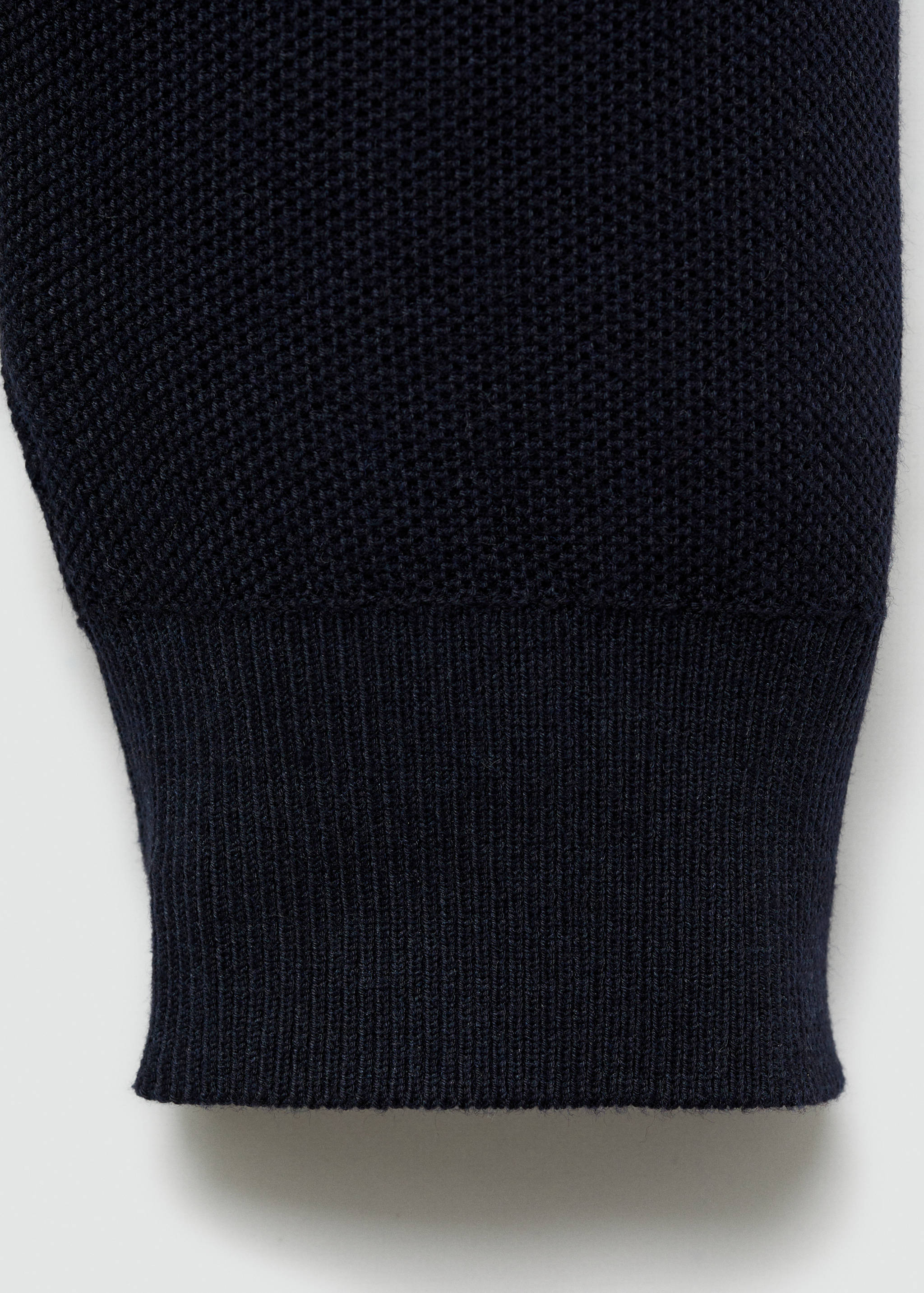 Sweater with polo-neck structure and zip - Details of the article 0