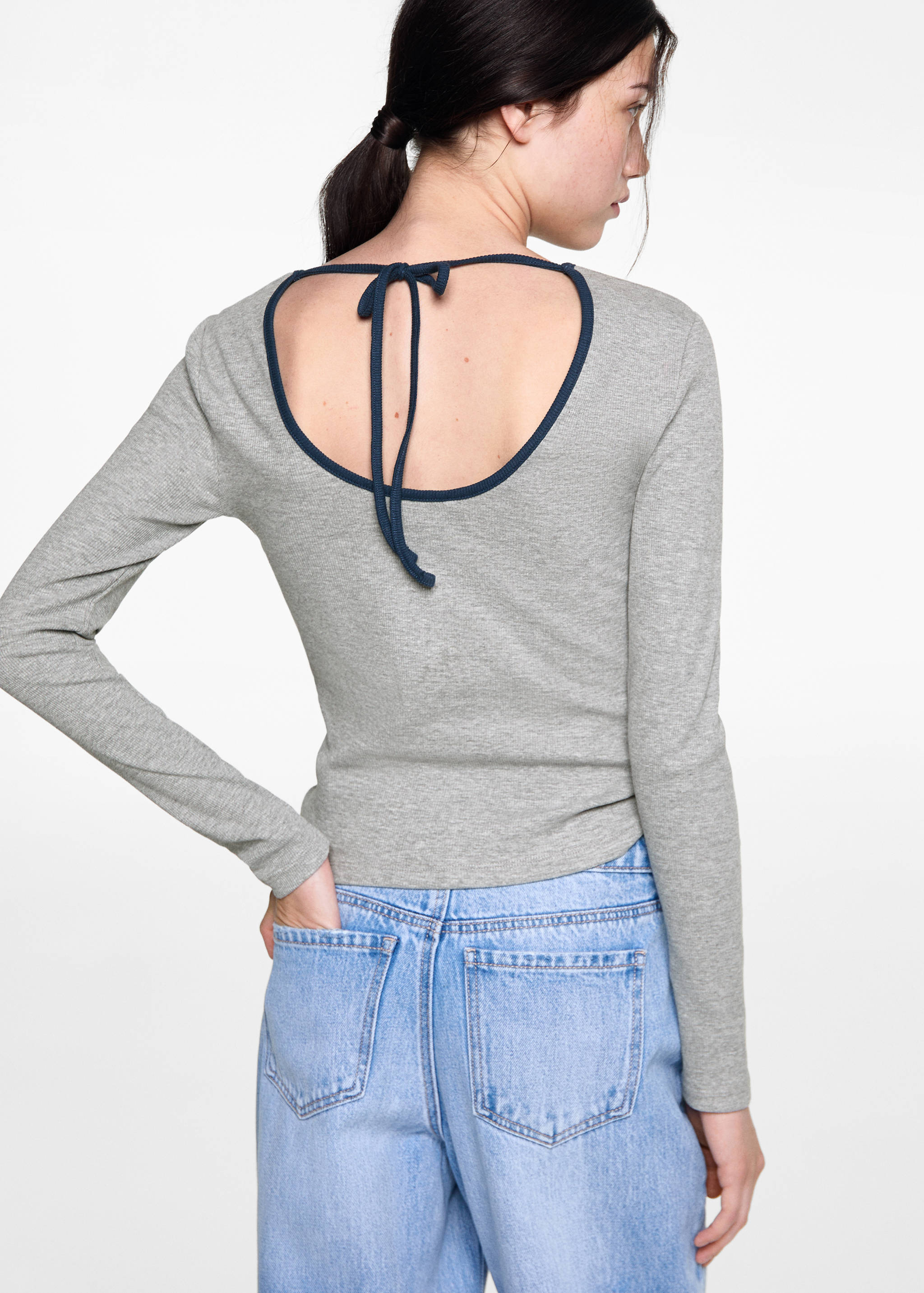 T-shirt jaspé - Verso de l’article