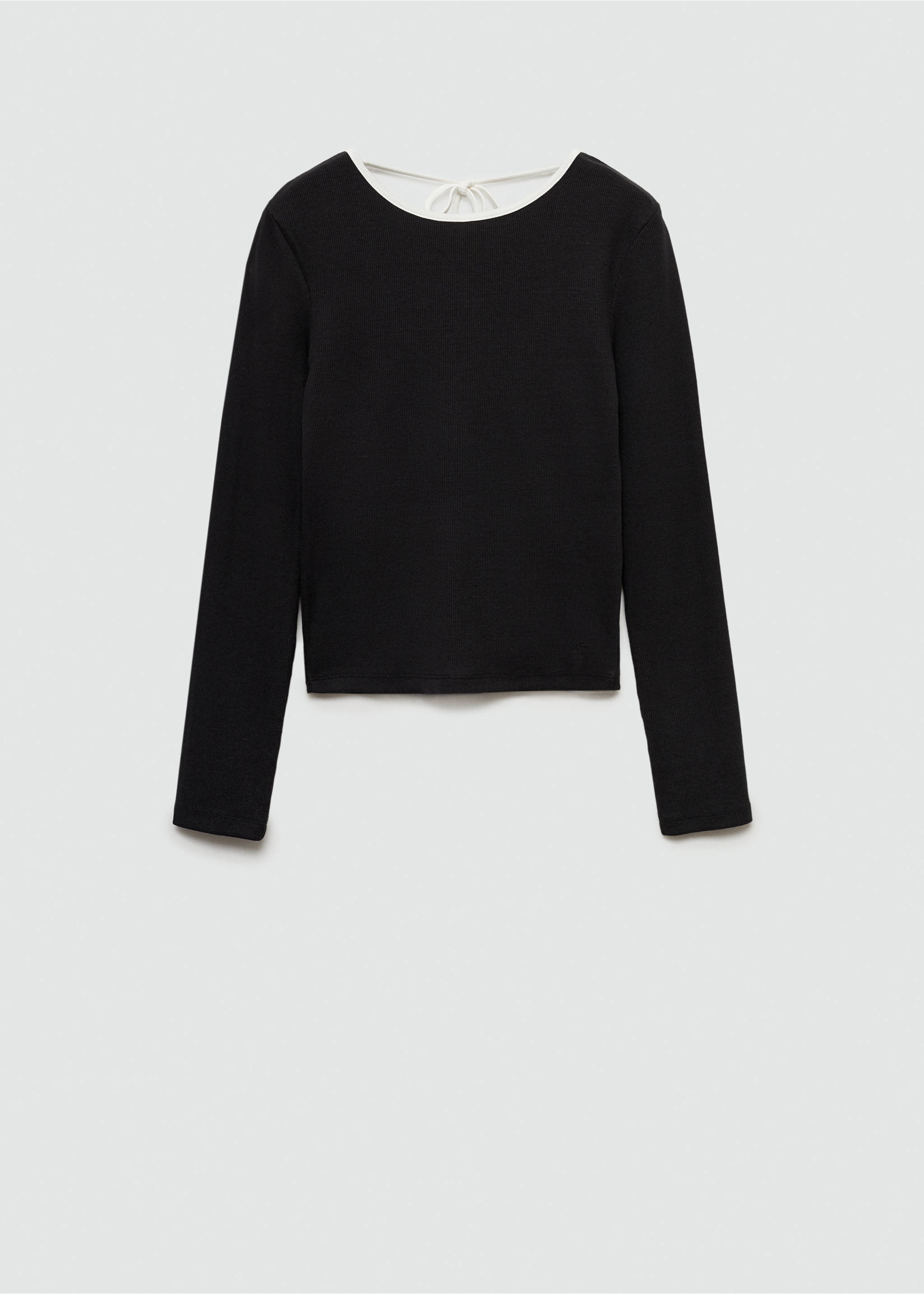Long sleeve T-shirt - Article without model, Black. Ref: 77024450-00.