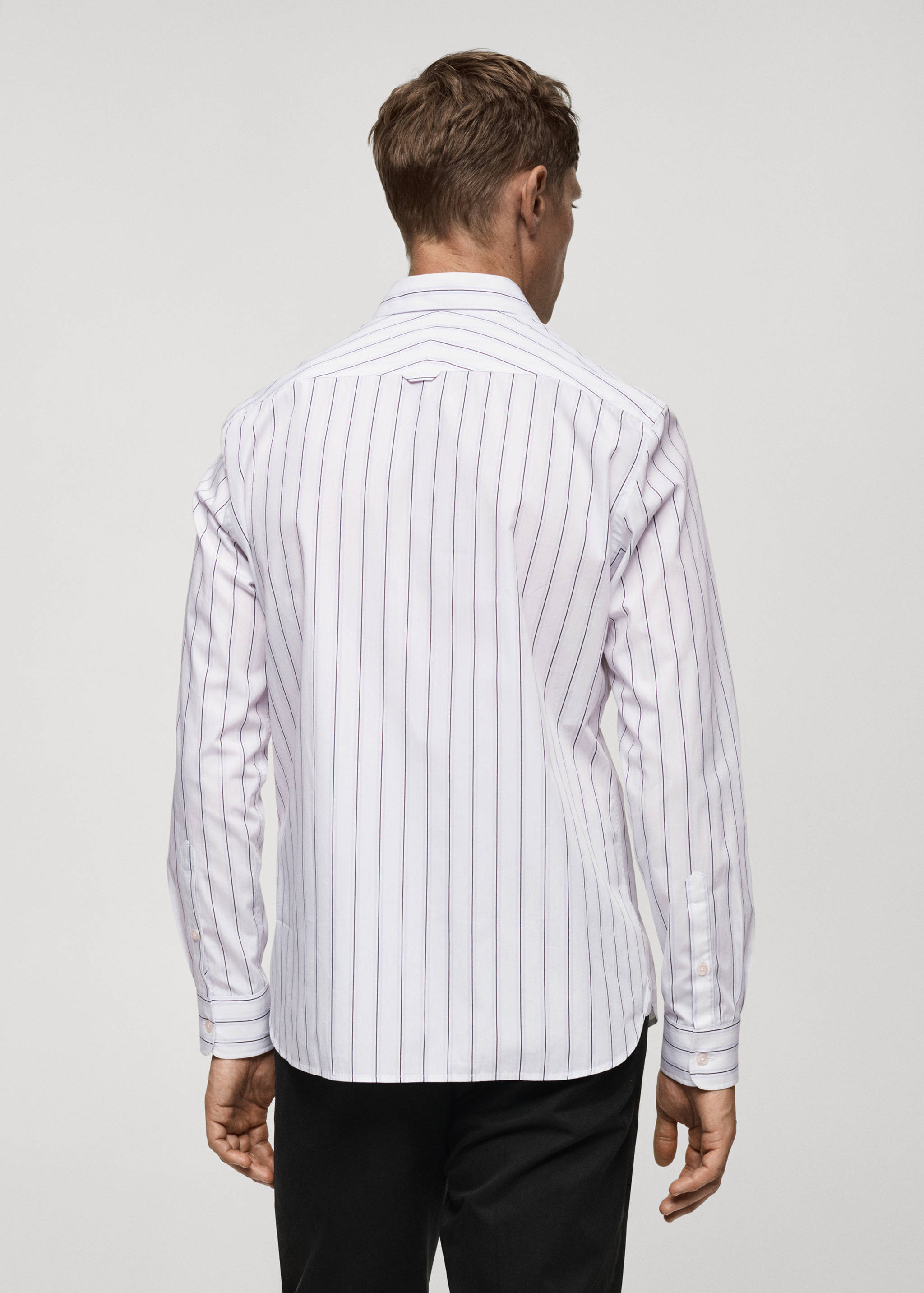 Regular-fit striped cotton shirt - Reverse of the article