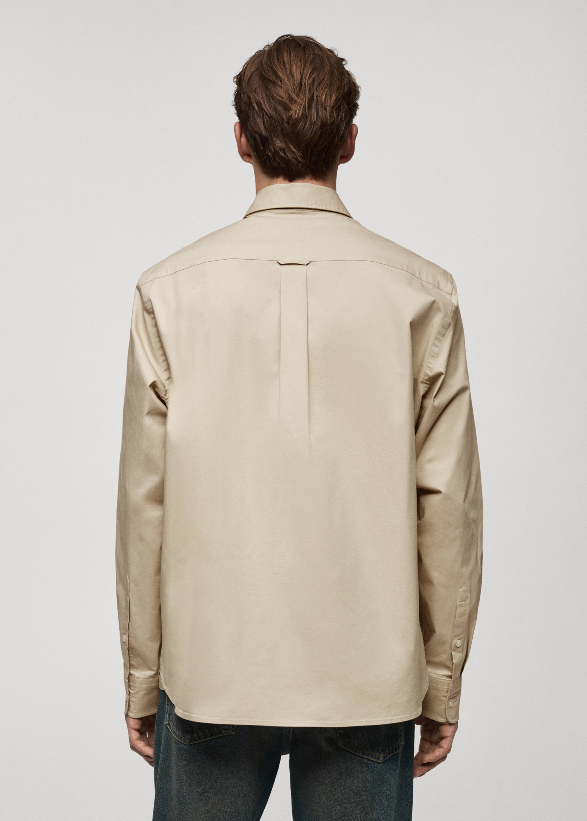 Regular fit cotton shirt - Reverse of the article