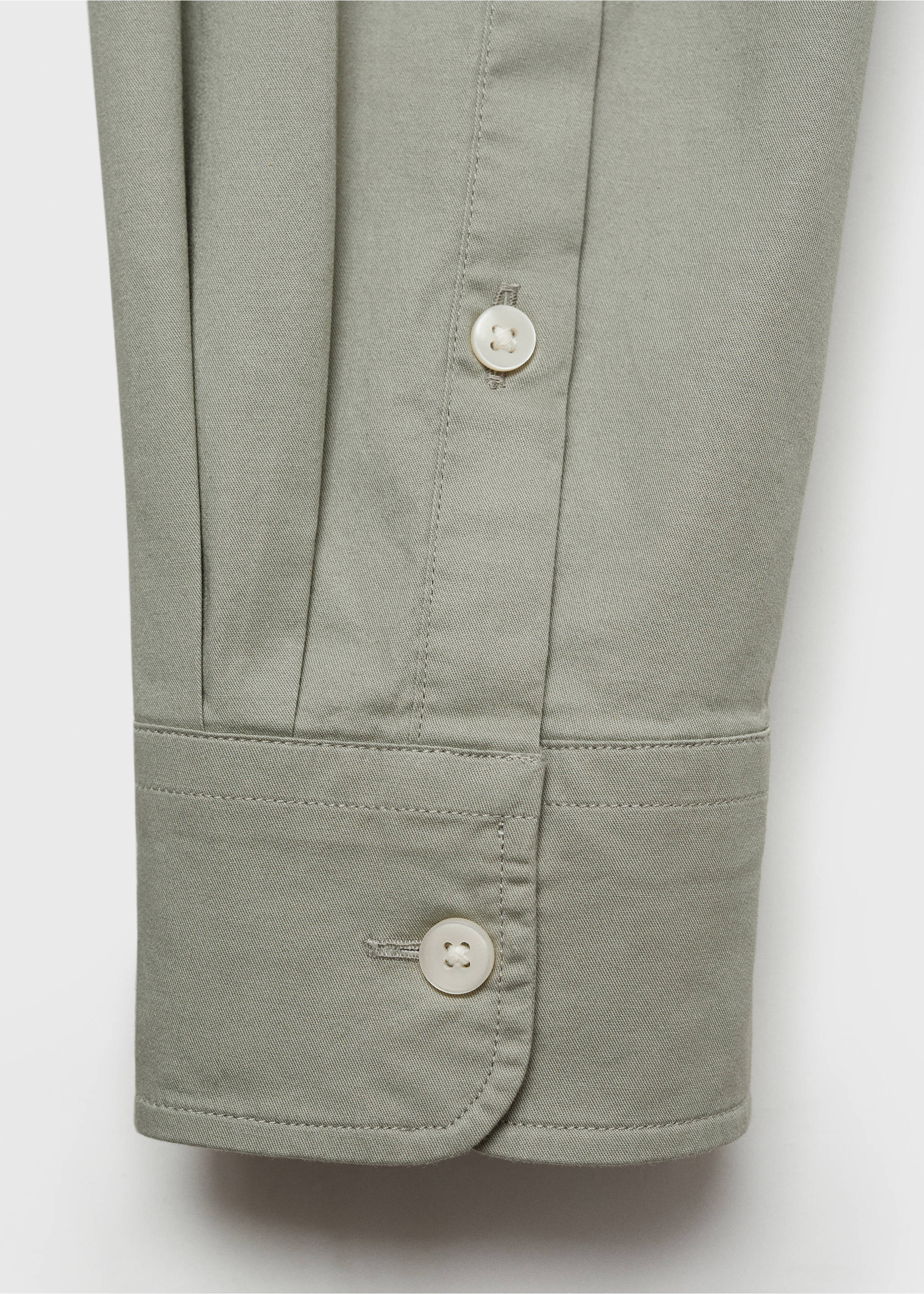 Chemise regular fit coton - Détail de l'article 0, Kaki. Ref: 77024452-00.