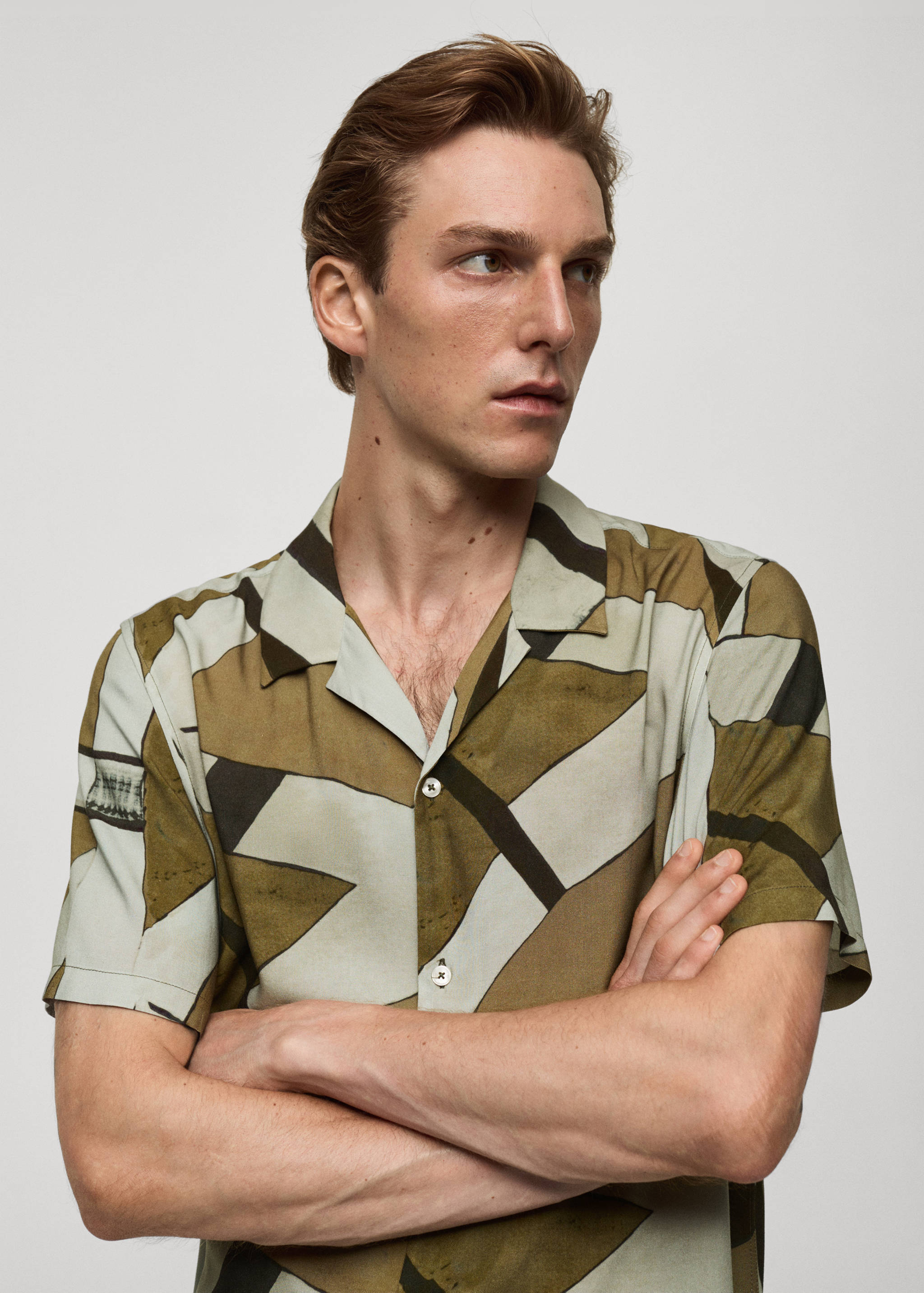 Chemise fluide imprimée col bowling - Détail de l'article 1