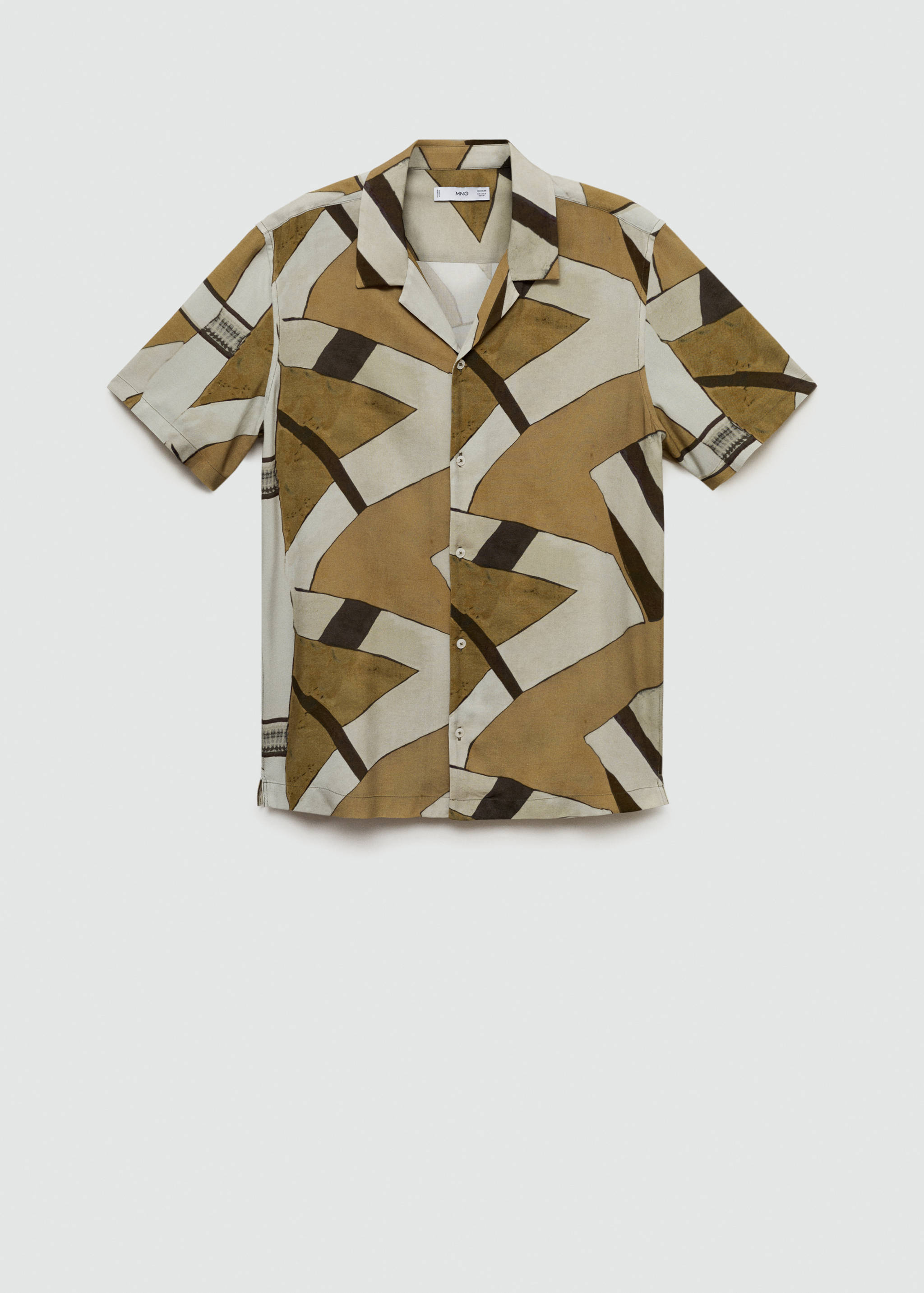 Printed flowing shirt with bowling collar - Article without model