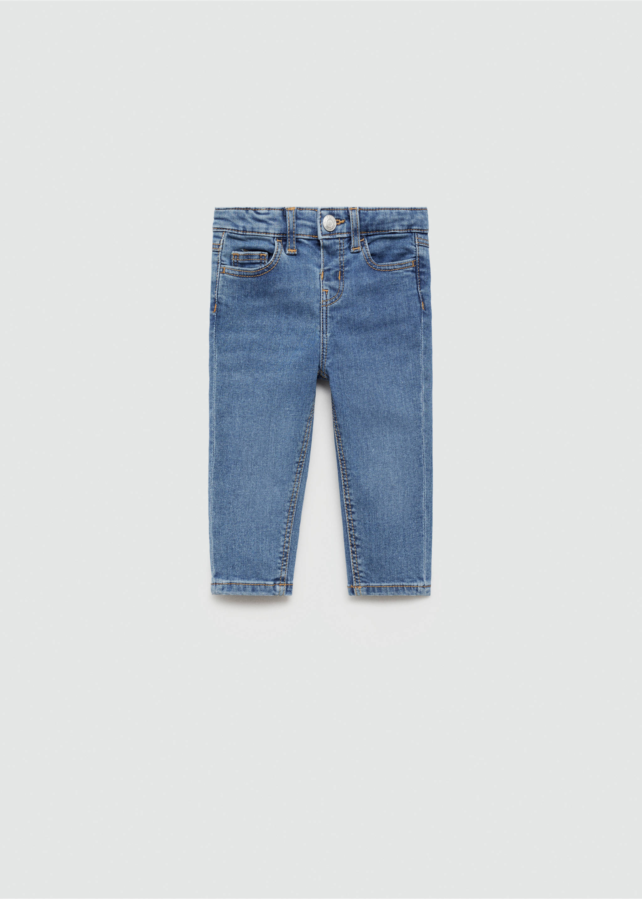 Jean skinny coton - Article sans modèle, Bleu moyen. Ref: 77024758-00.