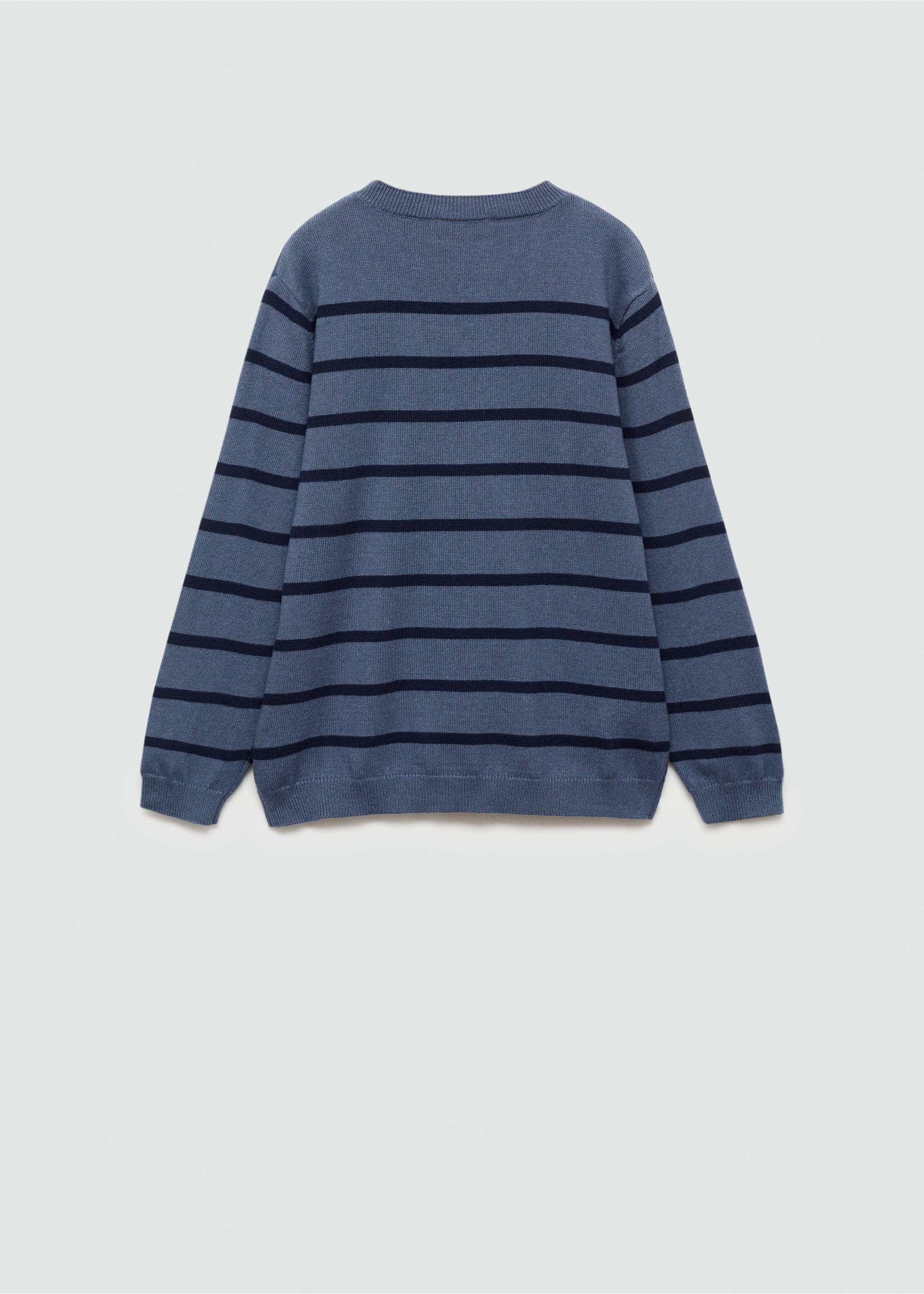 Pulover din tricot cu dungi - Spatele articolului, Albastru. Ref: 77024759-00.