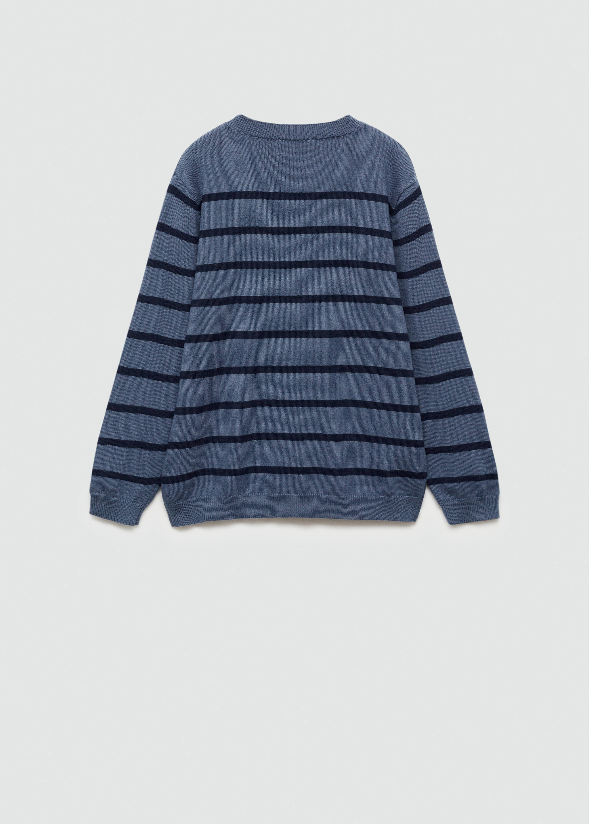 Randig stickad tröja - Artikelns baksida