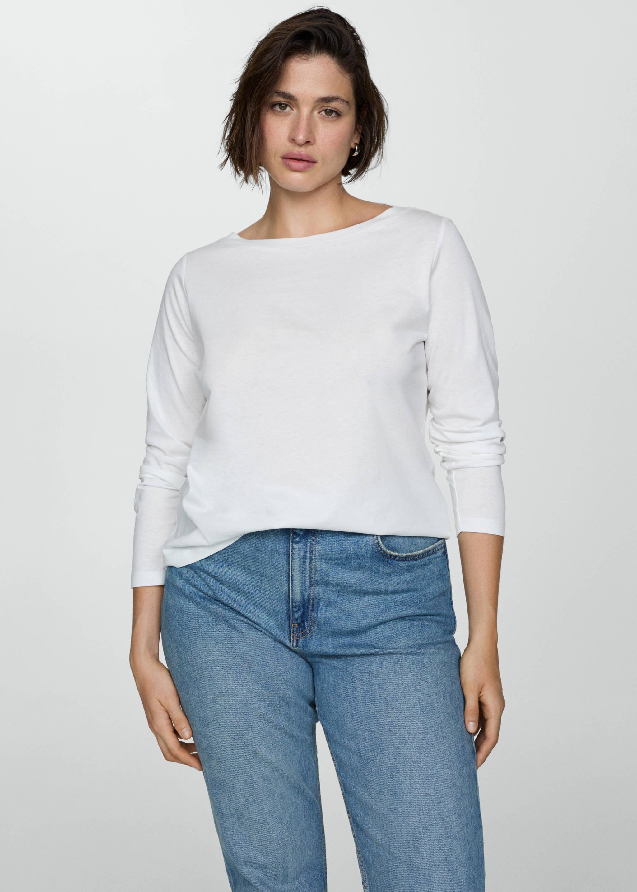 T-shirt met lange mouwen en boothals - Detail van het artikel 5