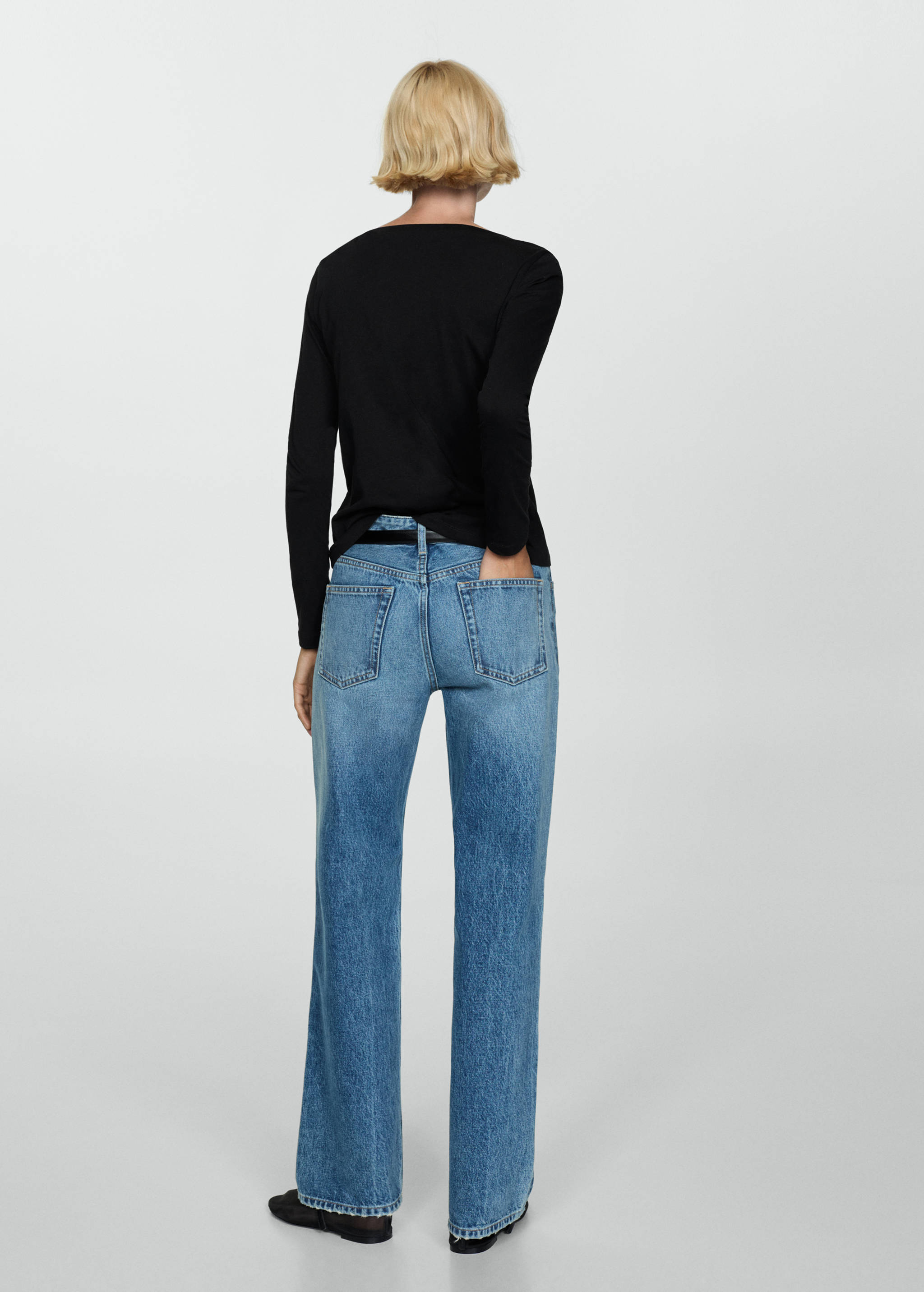 Camiseta cuello barco manga larga - Reverso del artículo