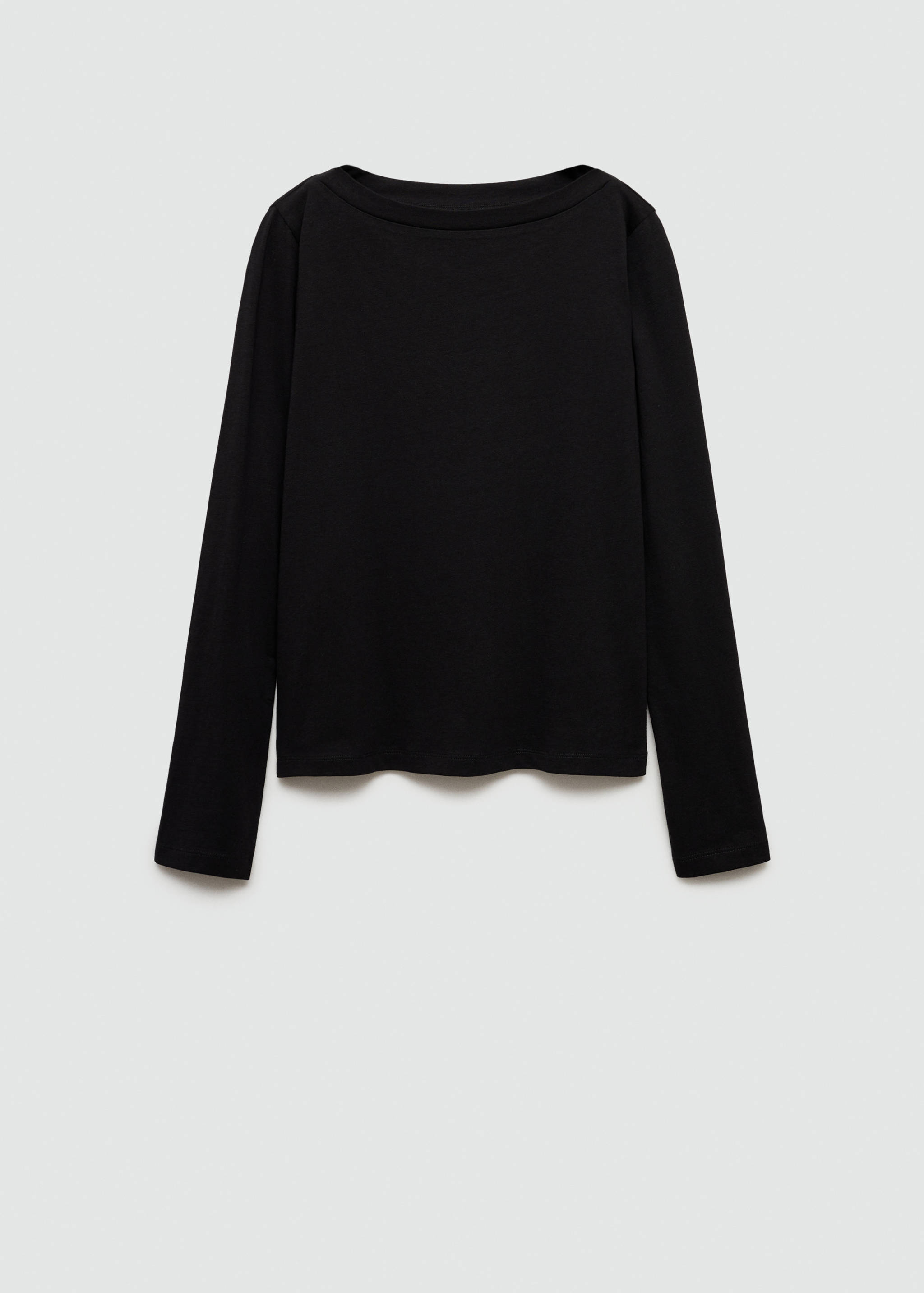 T-shirt met lange mouwen en boothals - Artikel zonder model