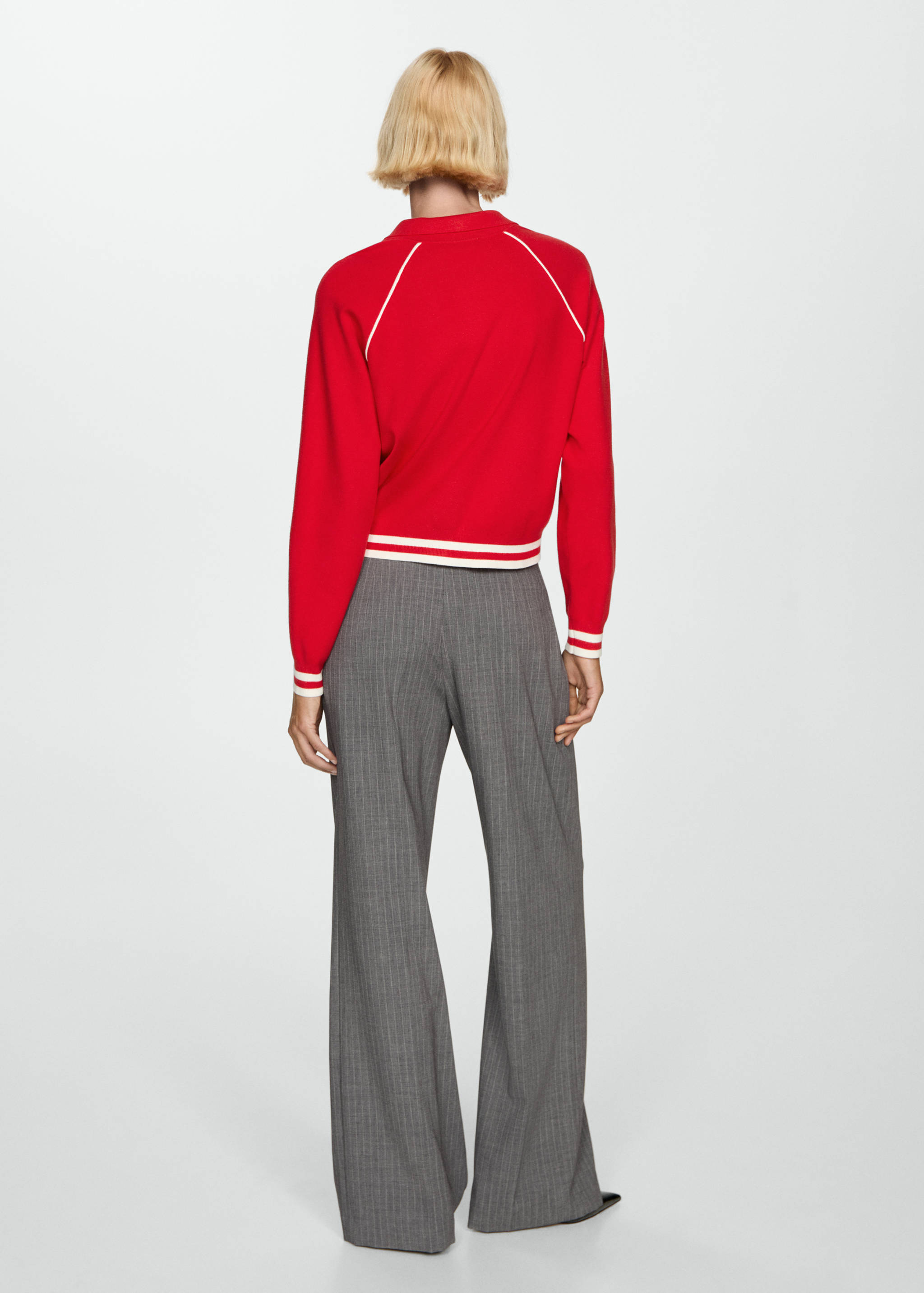 Contrast-edge sweater - Reverse of the article