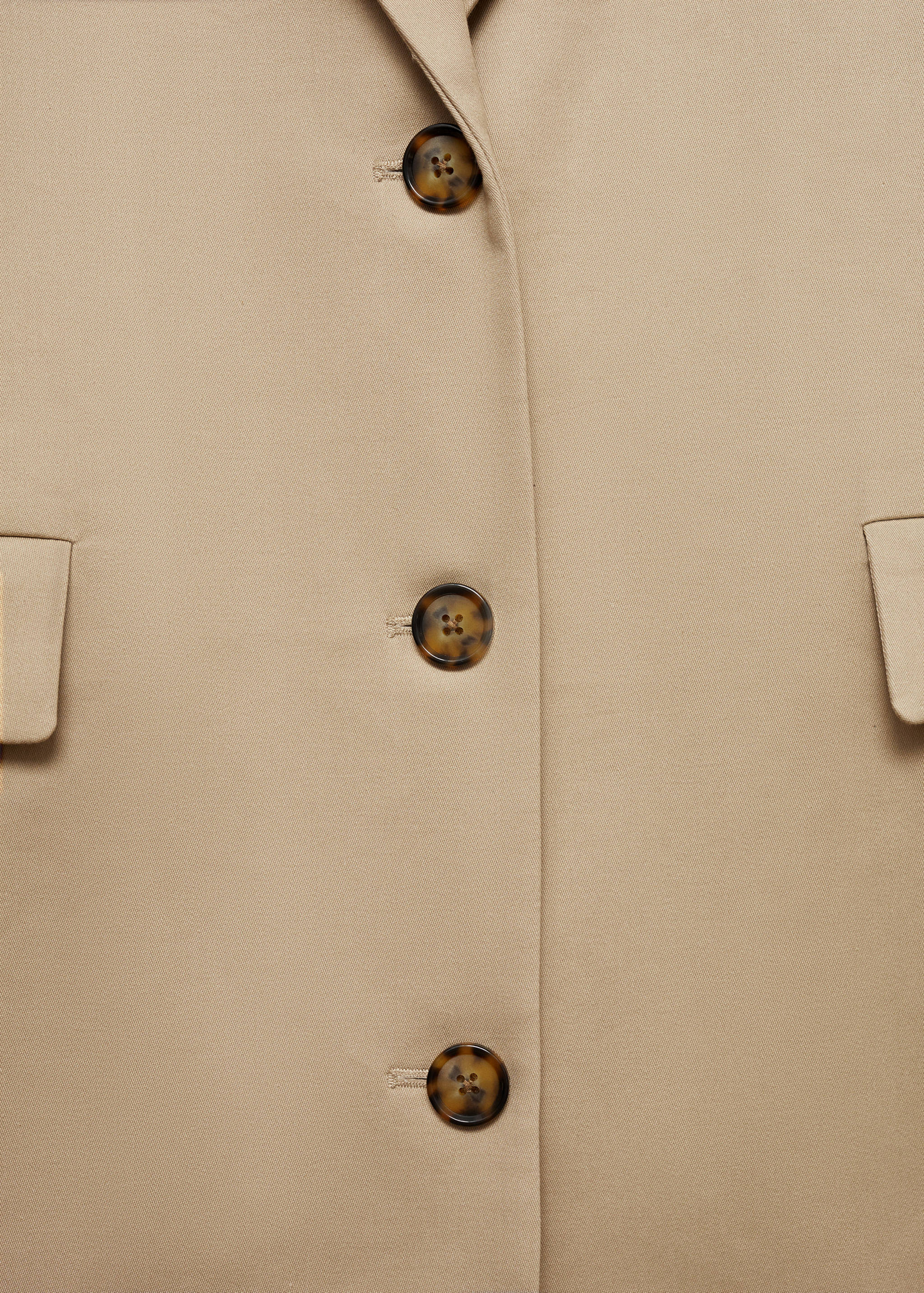 Straight cotton midi coat - Details of the article 0