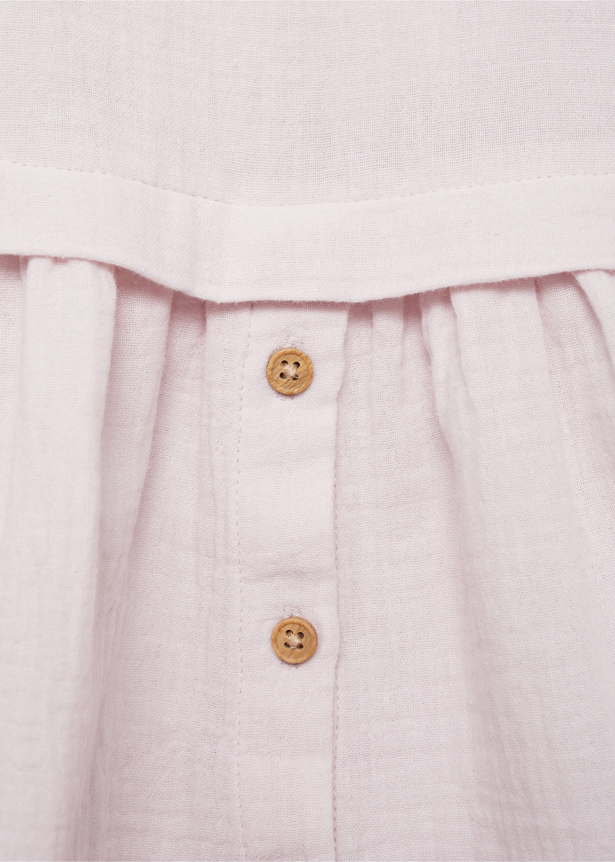 Bawełniana sukienka zapinana na guziki - Szczegóły artykułu 8, Jasny/Pastelowa purpura. Ref: 77024771-00.