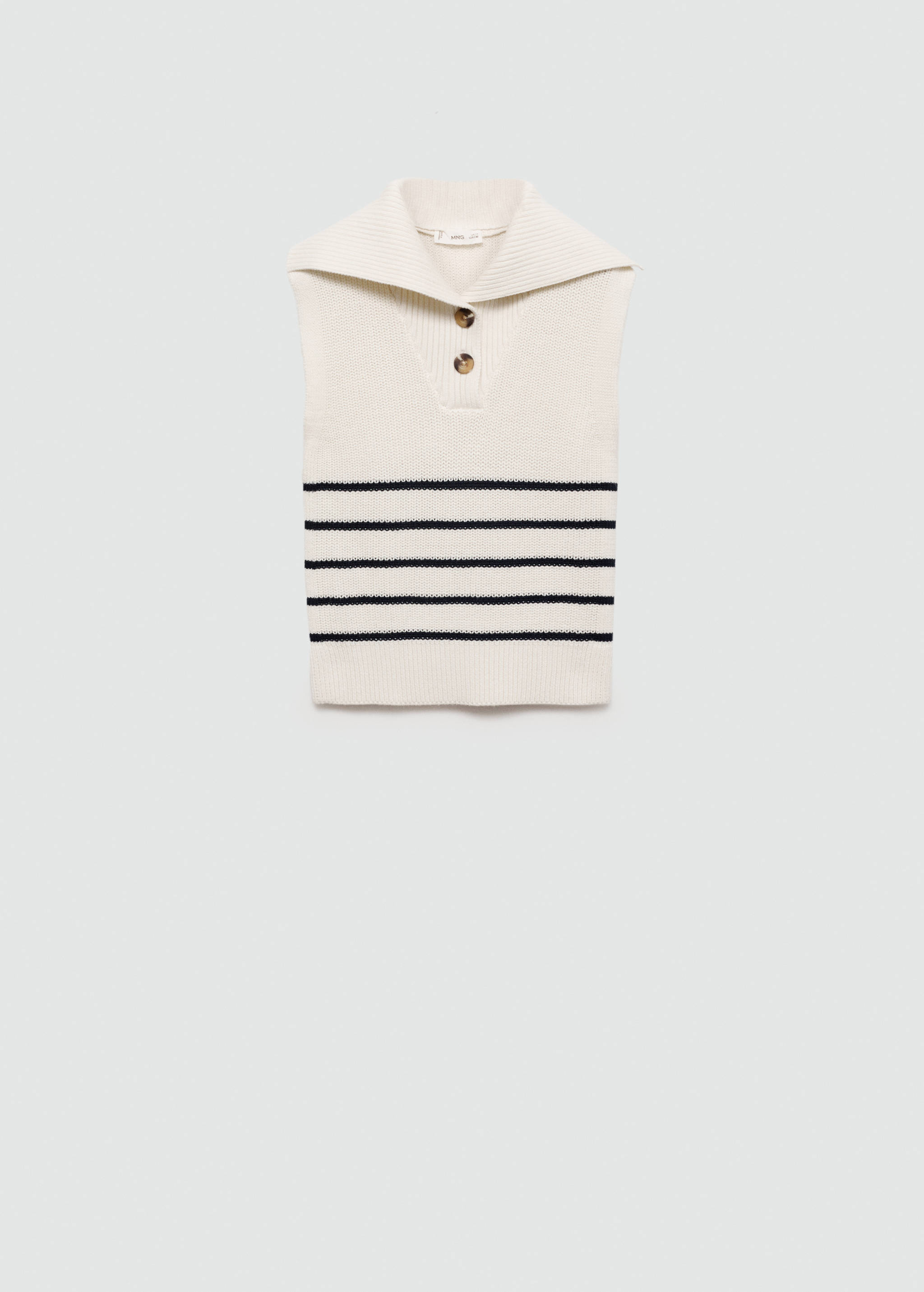 Striped knitted vest - Article without model