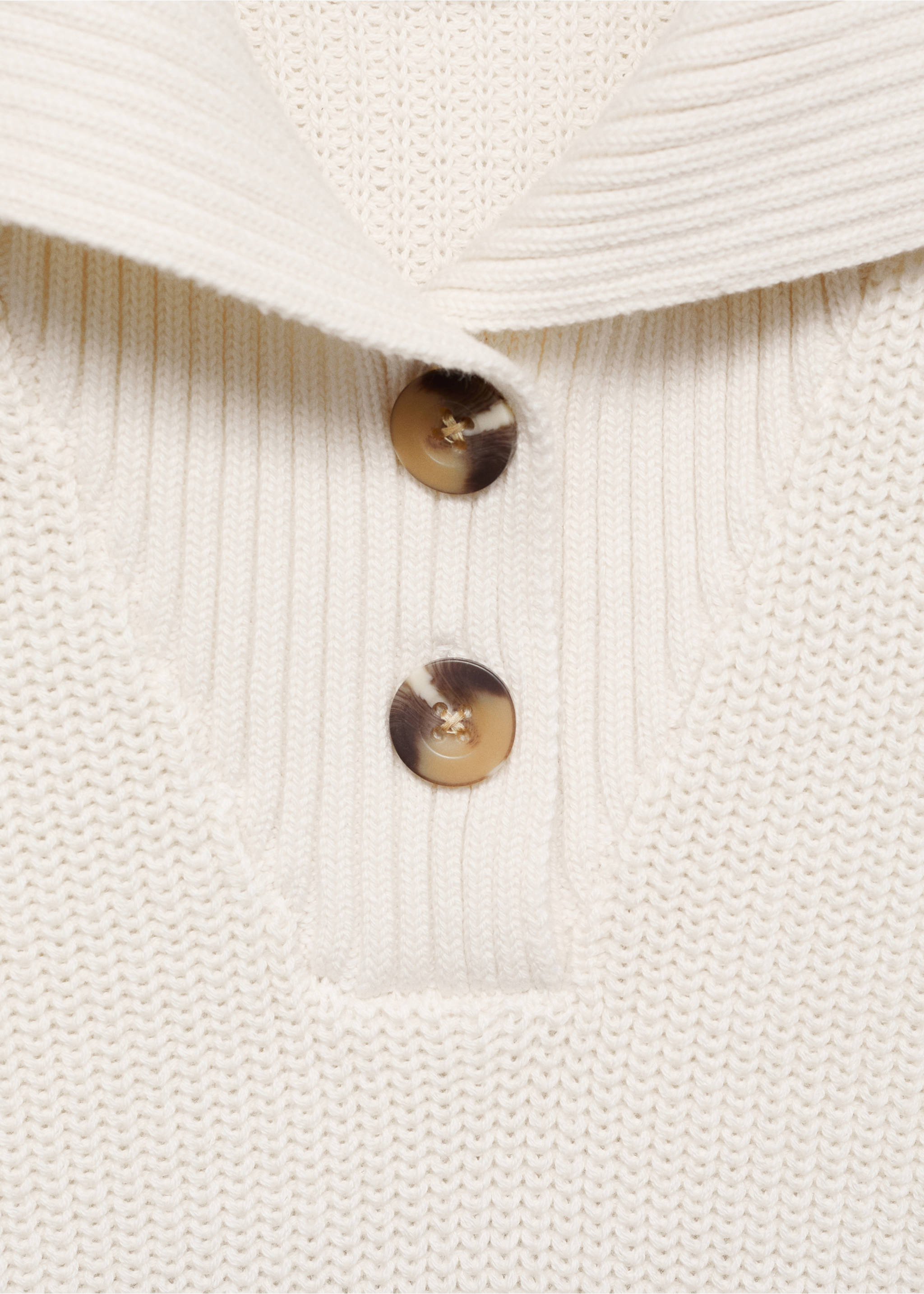 Striped knitted gilet - Details of the article 8, Off White. Ref: 77024772-00.