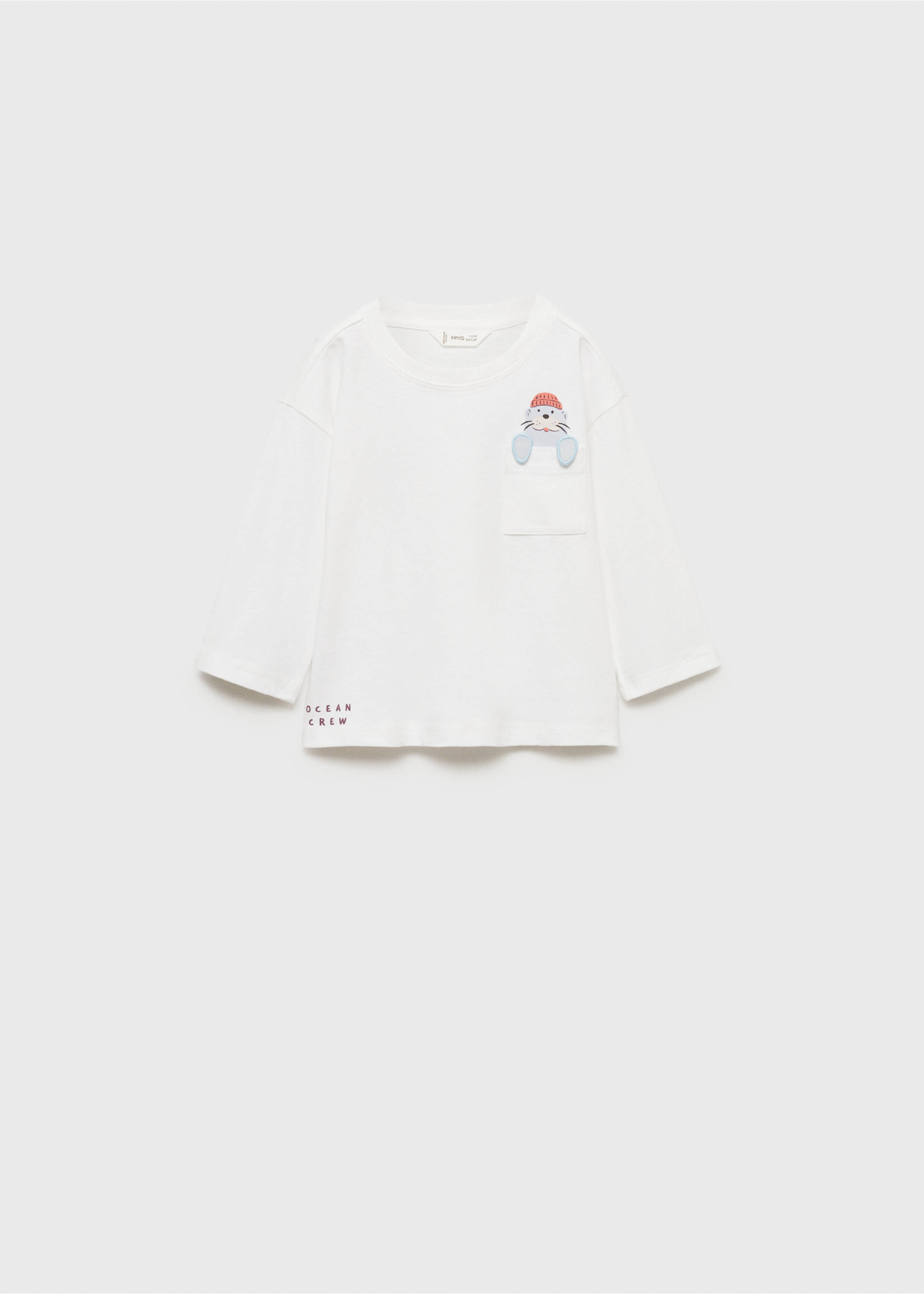 Μπλούζα βαμβακερή κεντητή λεπτομέρεια - Λεπτομέρεια του προϊόντος 9, Υπόλευκο. Ref: 77024777-00.