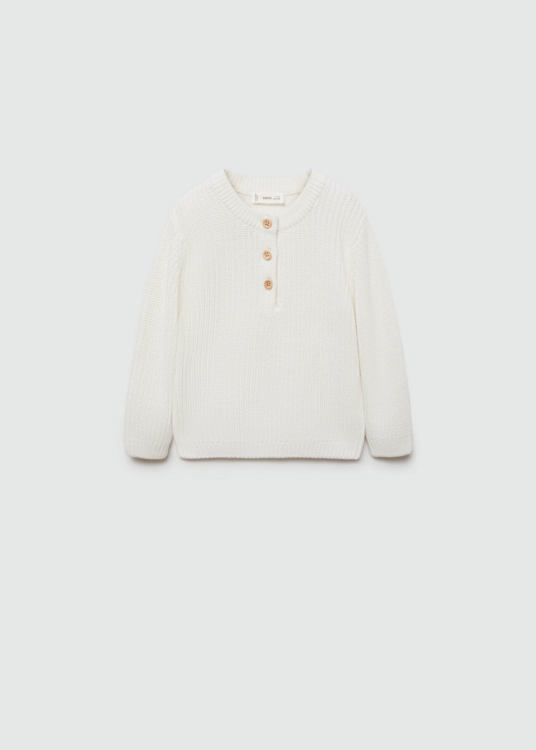 Buttoned collar knit sweater - Article without model