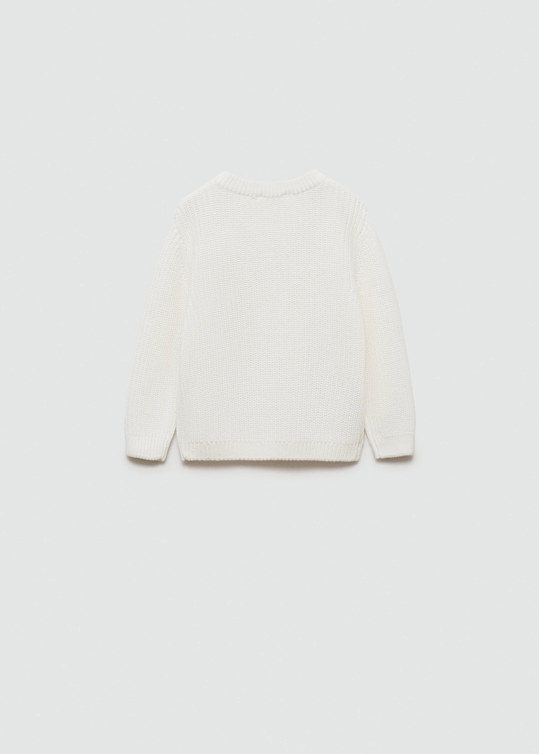 Buttoned collar knit sweater - Reverse of the article