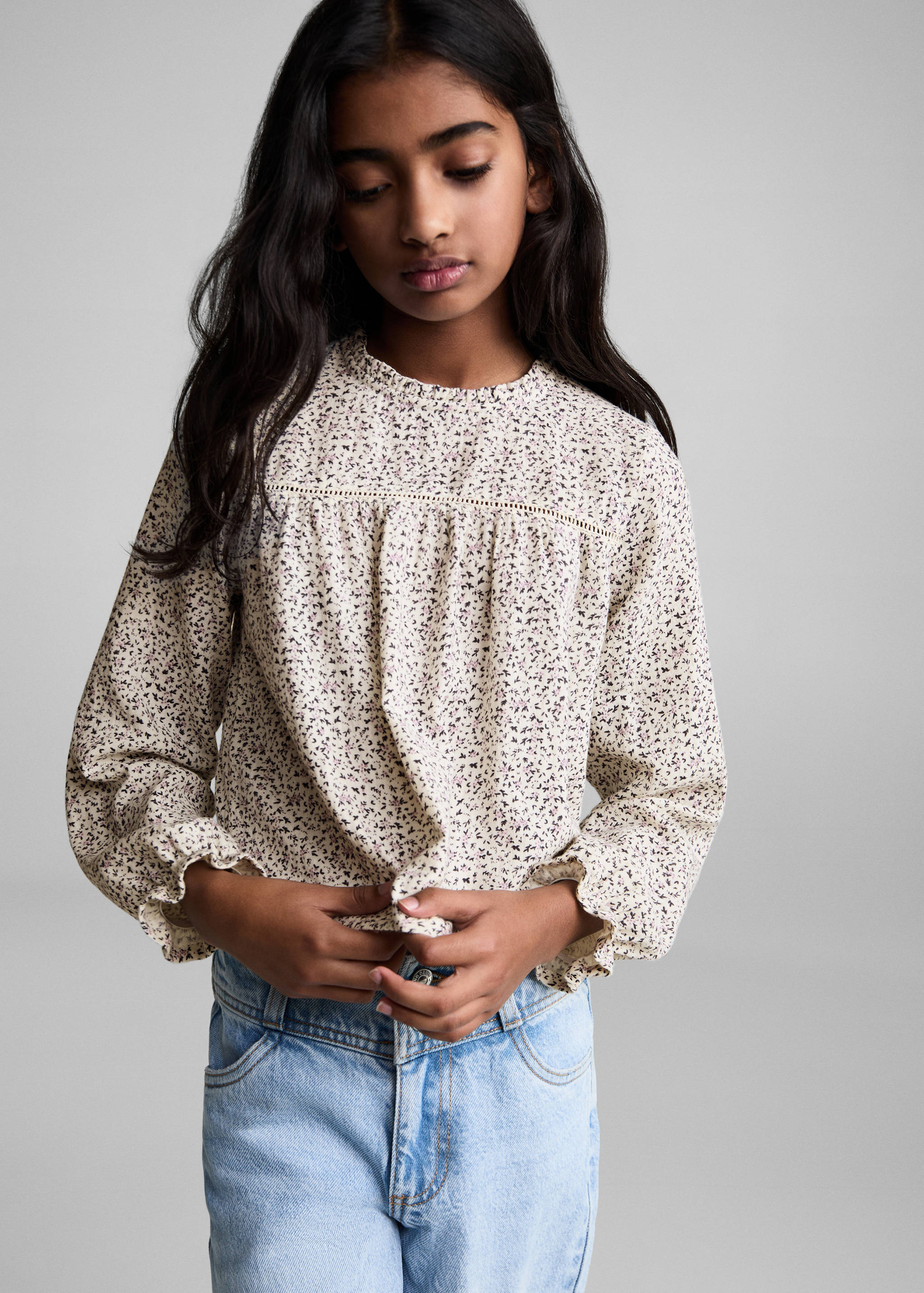 Blusa estampado floral - Plano medio