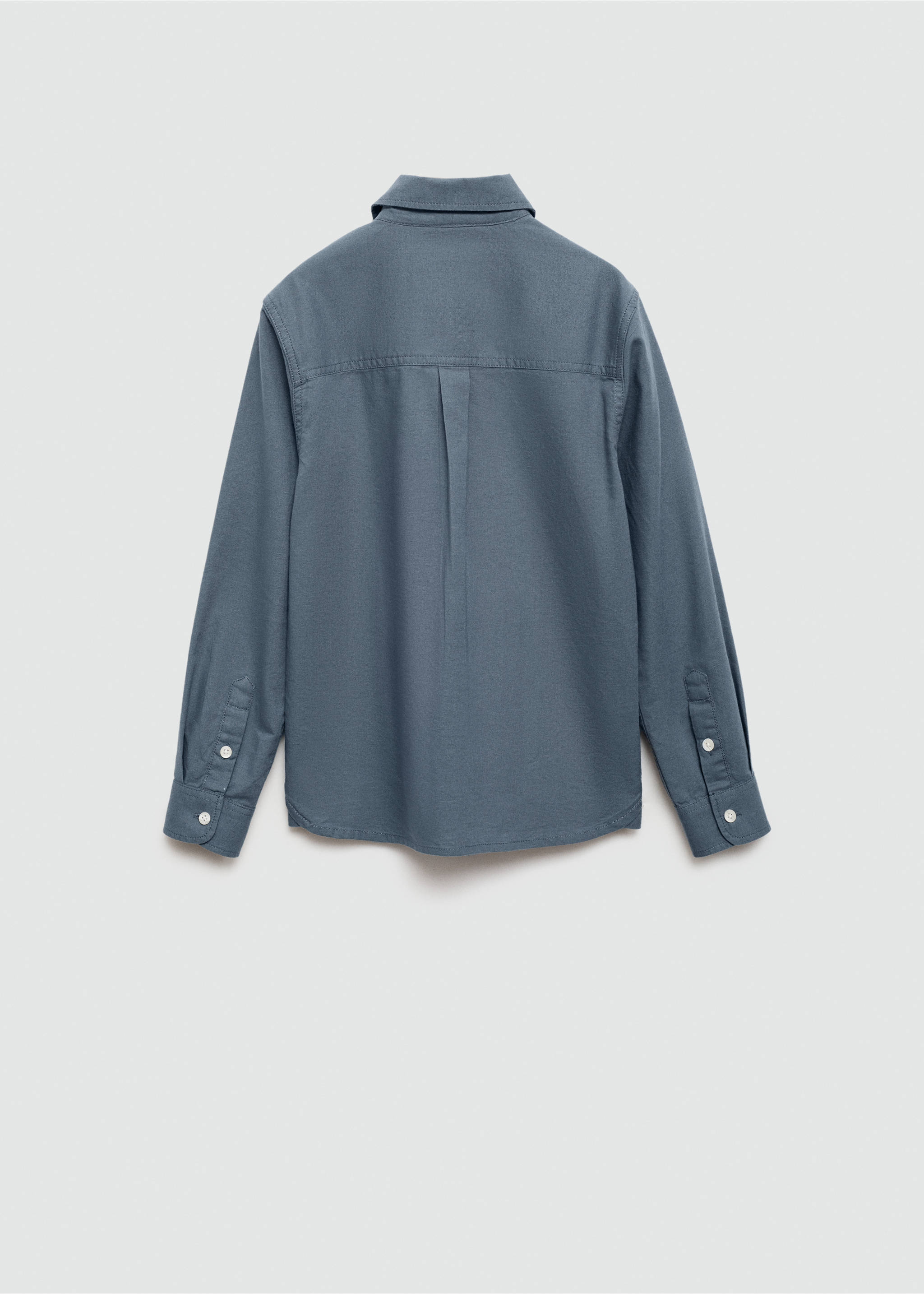 Chemise coton à poche - Verso de l’article, Bleu. Ref: 77024782-00.