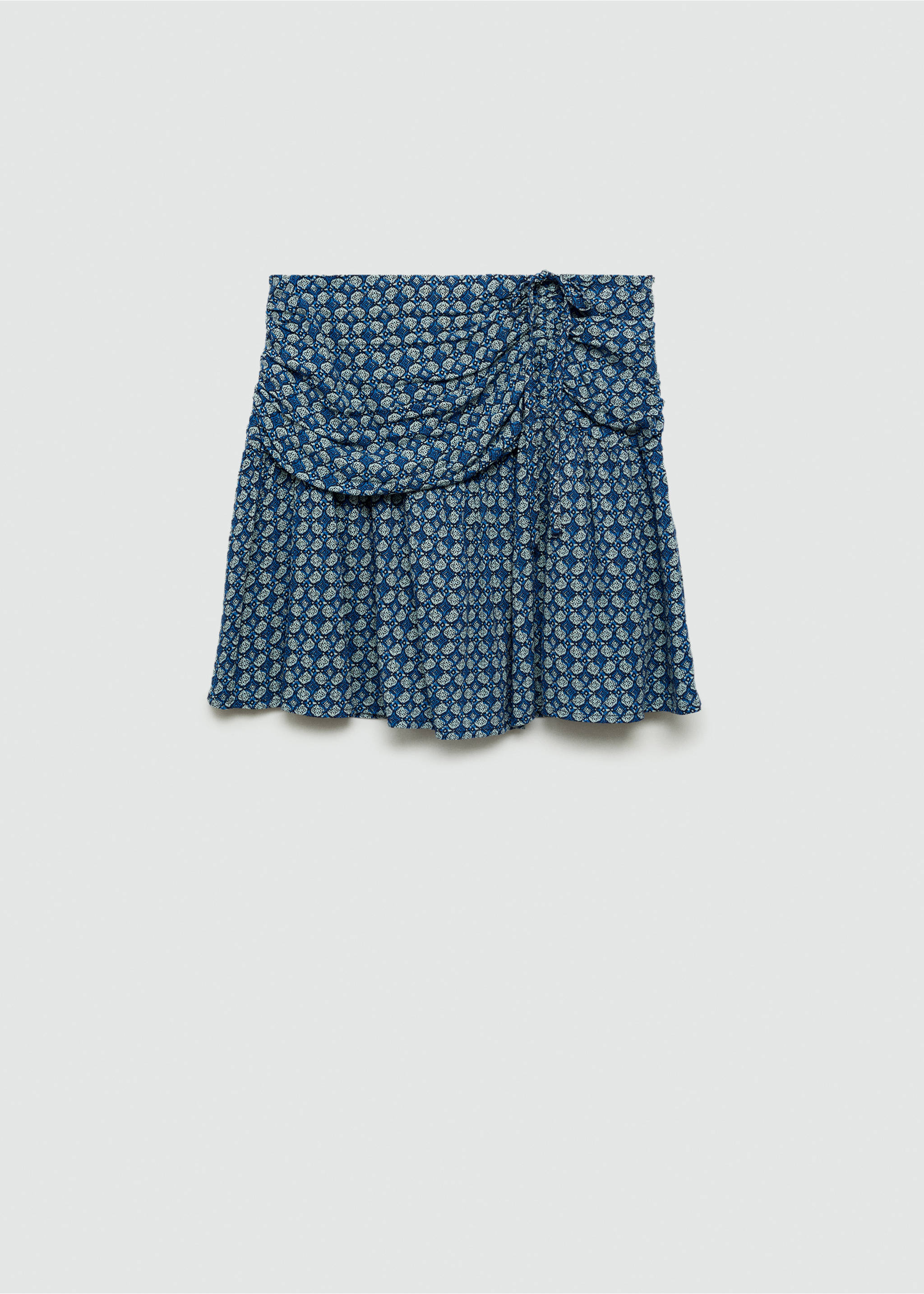 Falda estampada fruncida - Artículo sin modelo, Azul marino oscuro. Ref: 77024788-00.