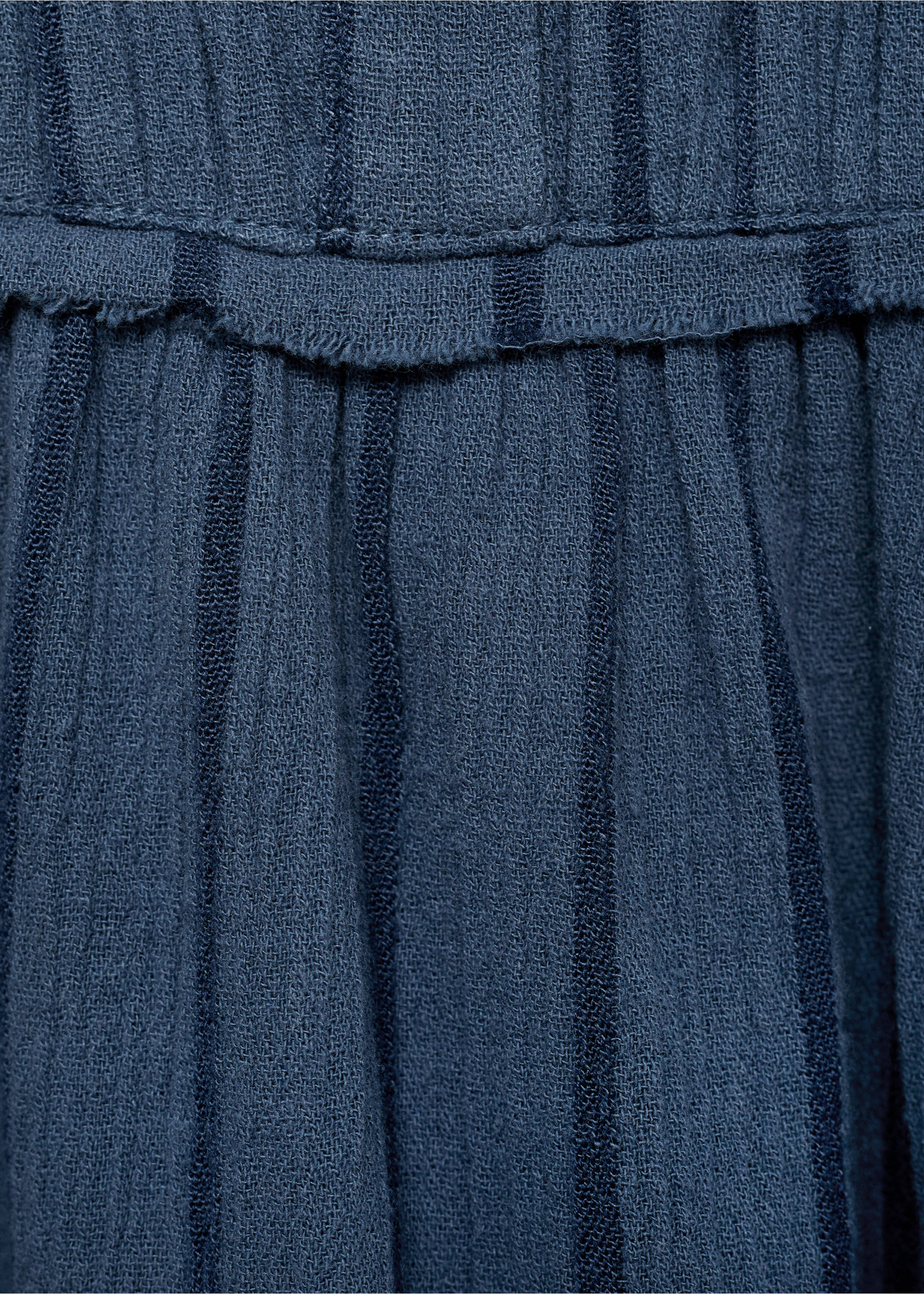 Puffed sleeves cotton dress - Details of the article 0, Petrol Blue. Ref: 77024789-00.