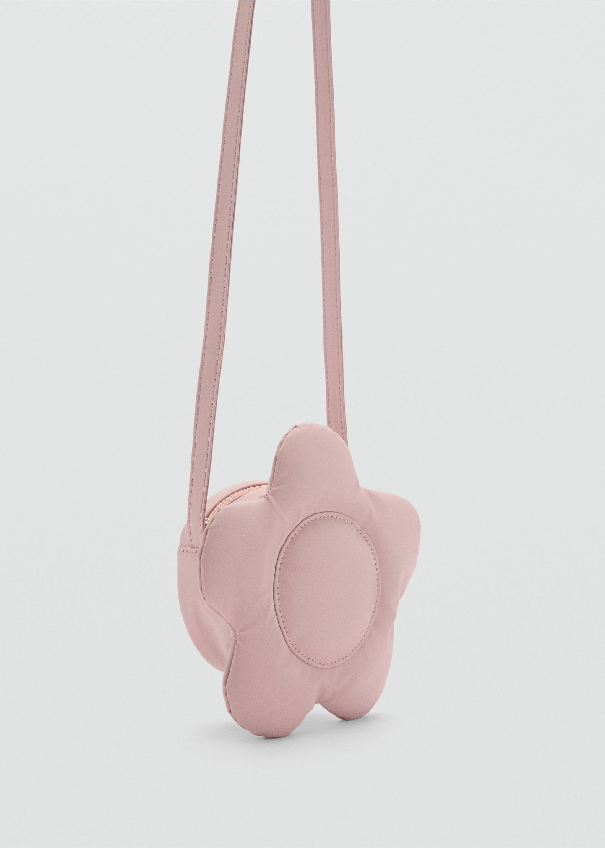 Quilted flower bag - Medium plane, Pale Pink. Ref: 77024798-00.