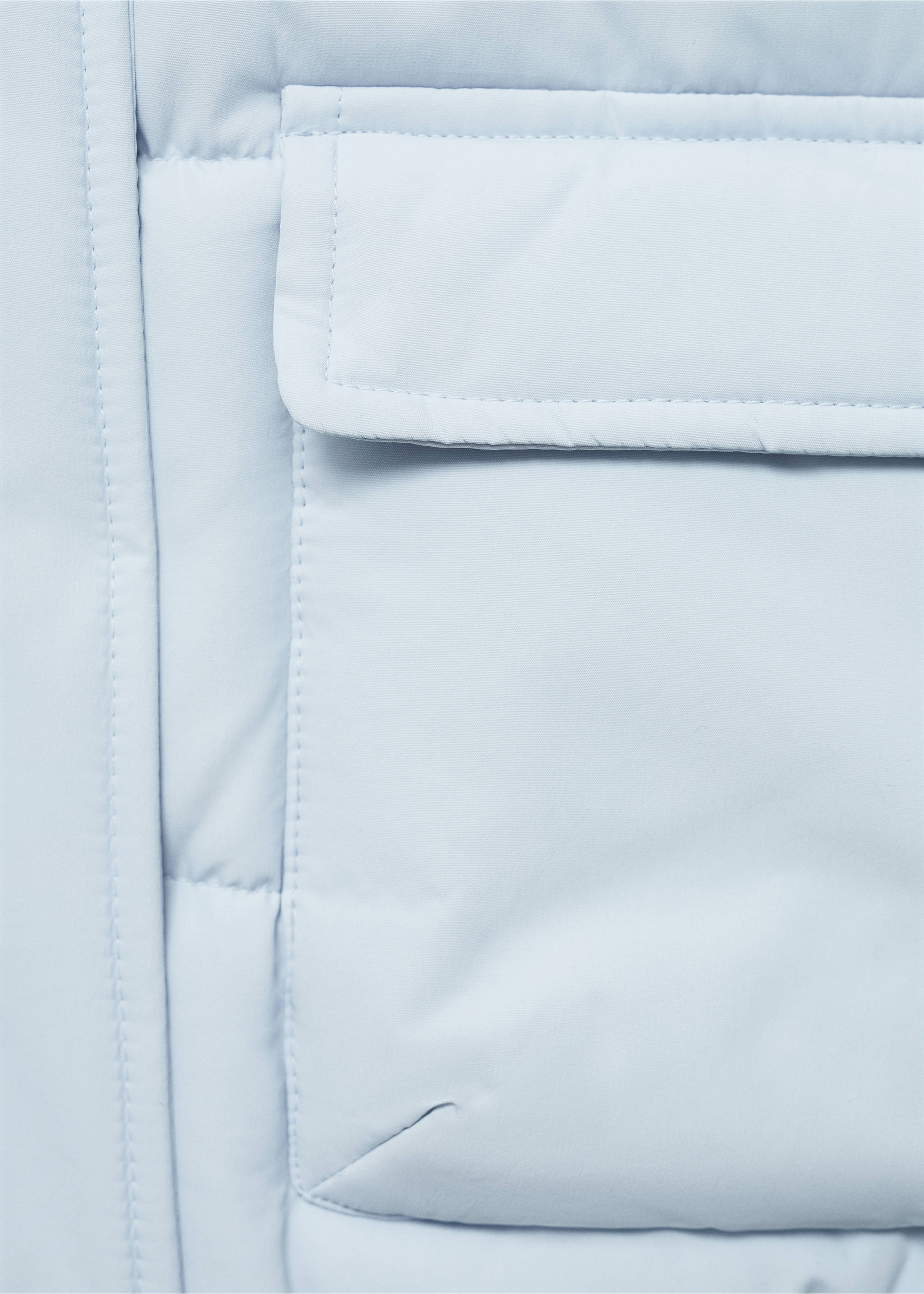 Steppanorak mit Innenfutter aus Plüsch - Detail des Artikels 8, Himmelblau. Ref: 77025148-00.