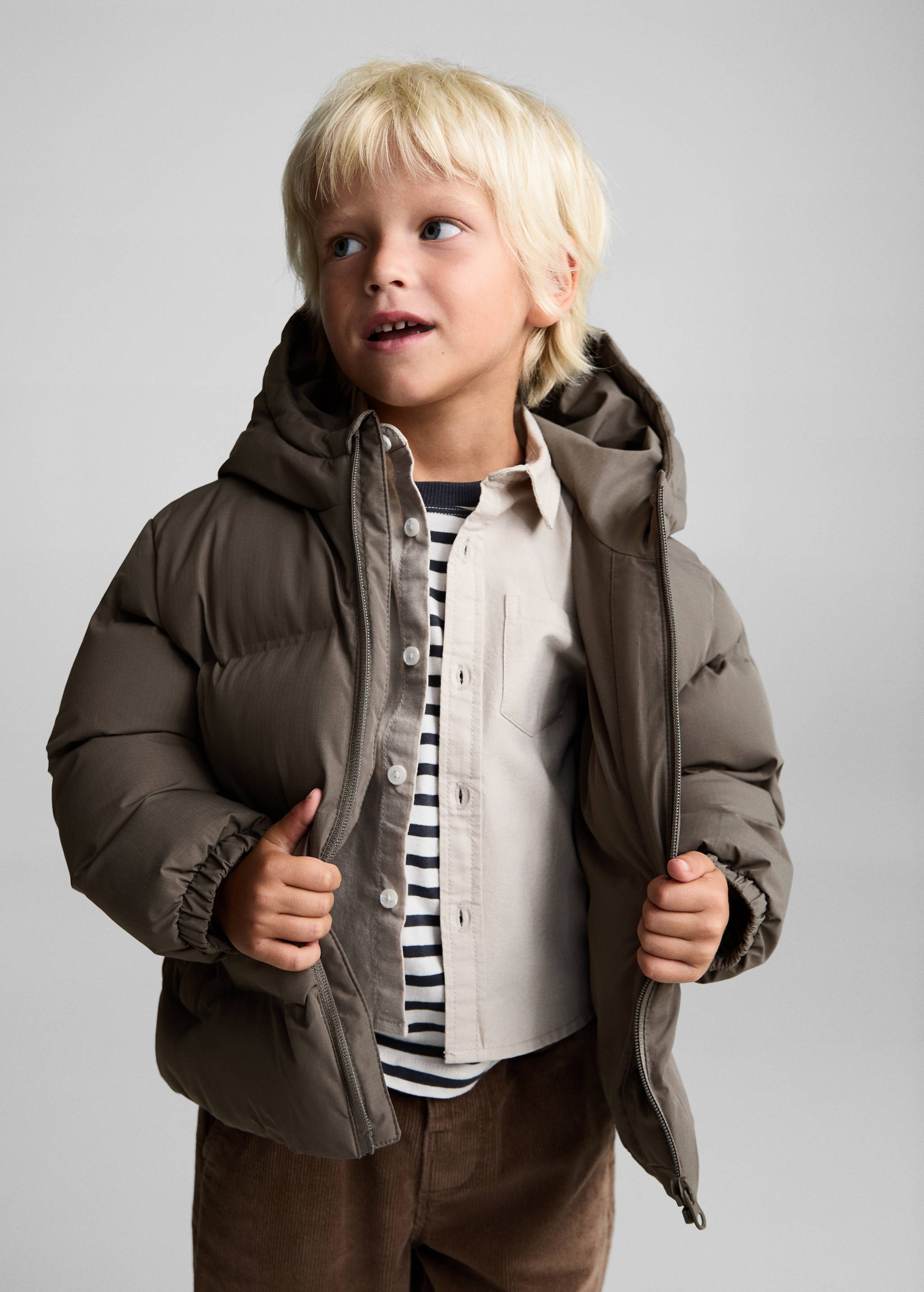 Hood puffer coat - Medium plane