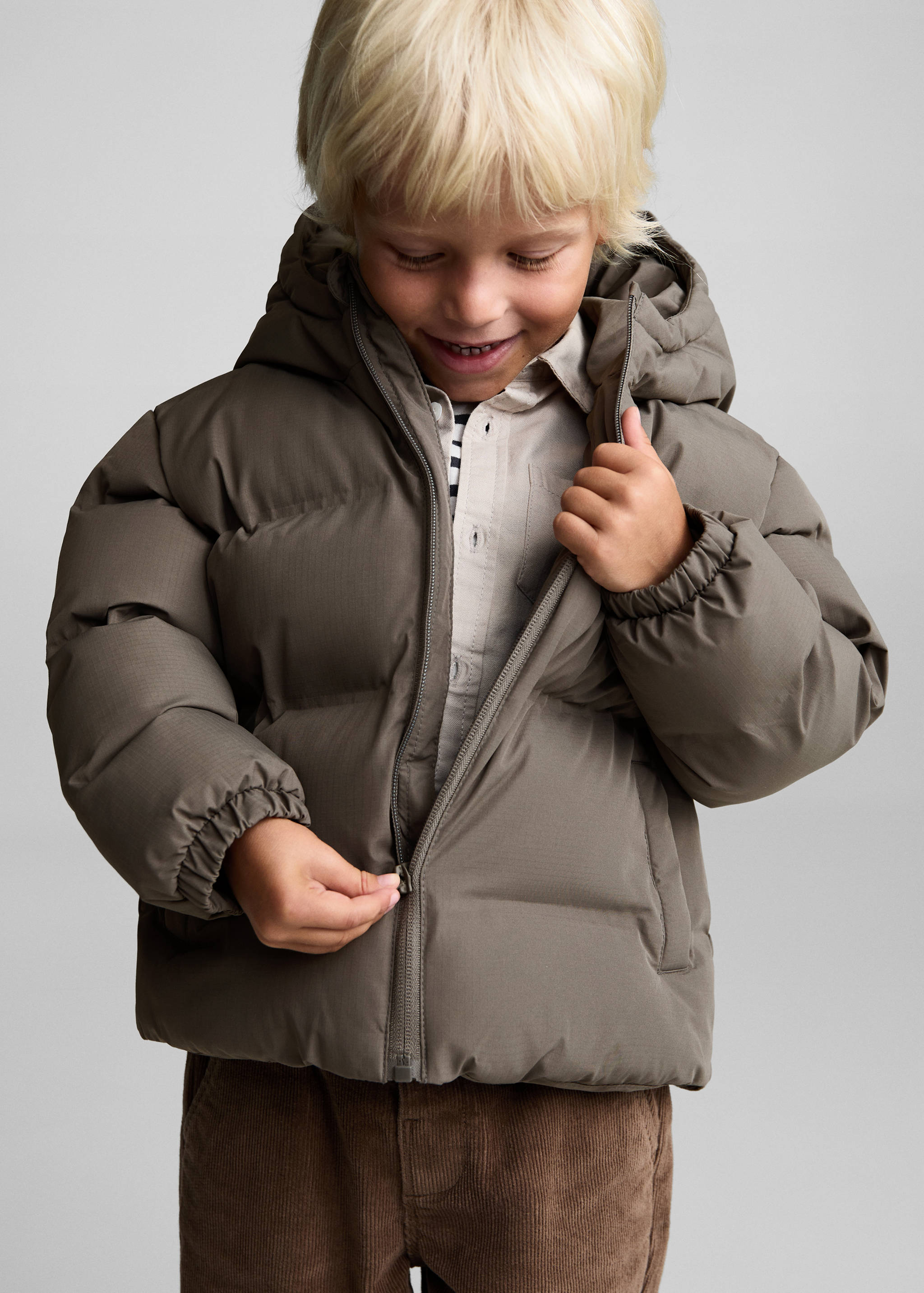 Hood puffer coat - Details of the article 4