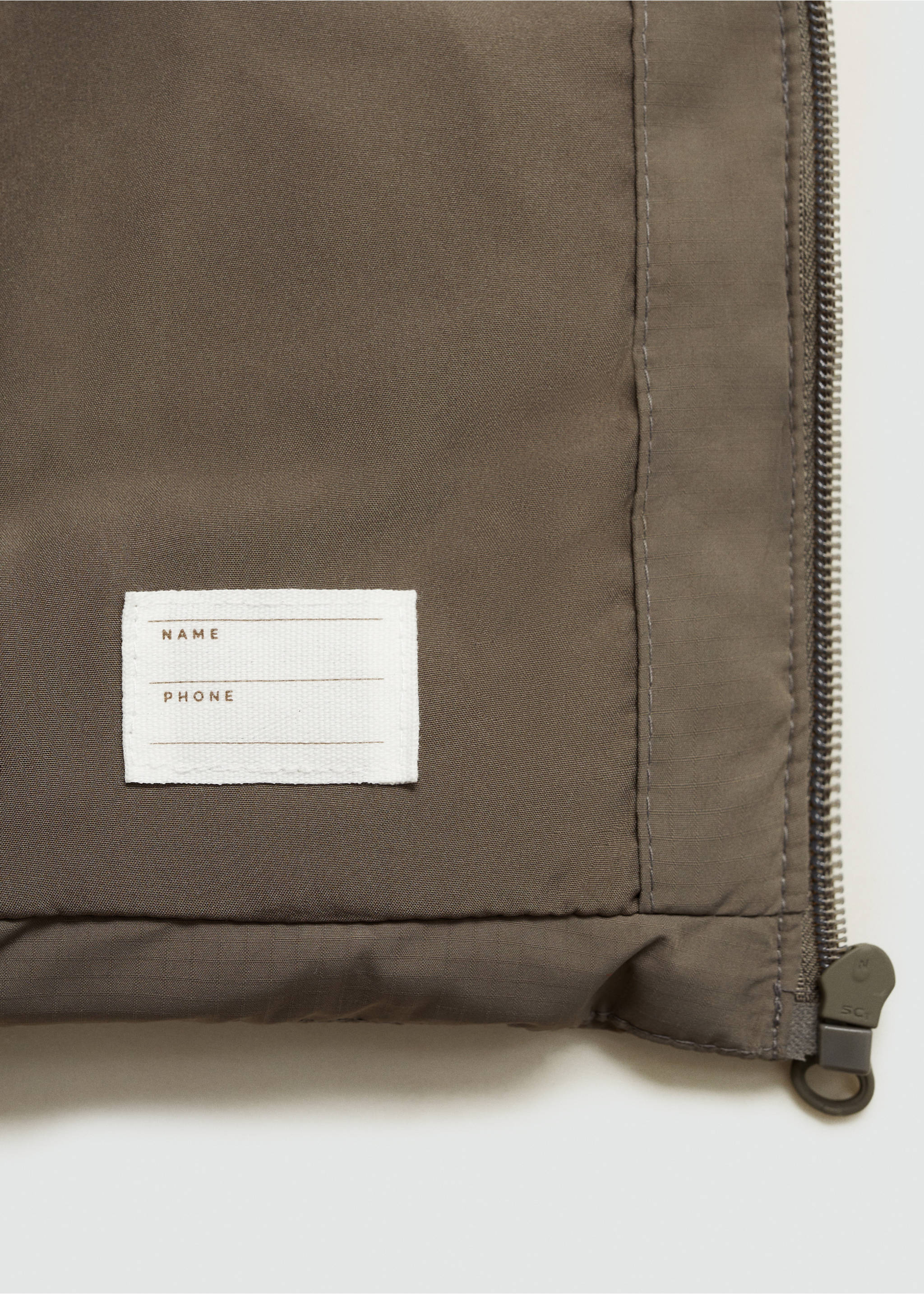 Hood puffer coat - Details of the article 0, Dark Green. Ref: 77025149-00.