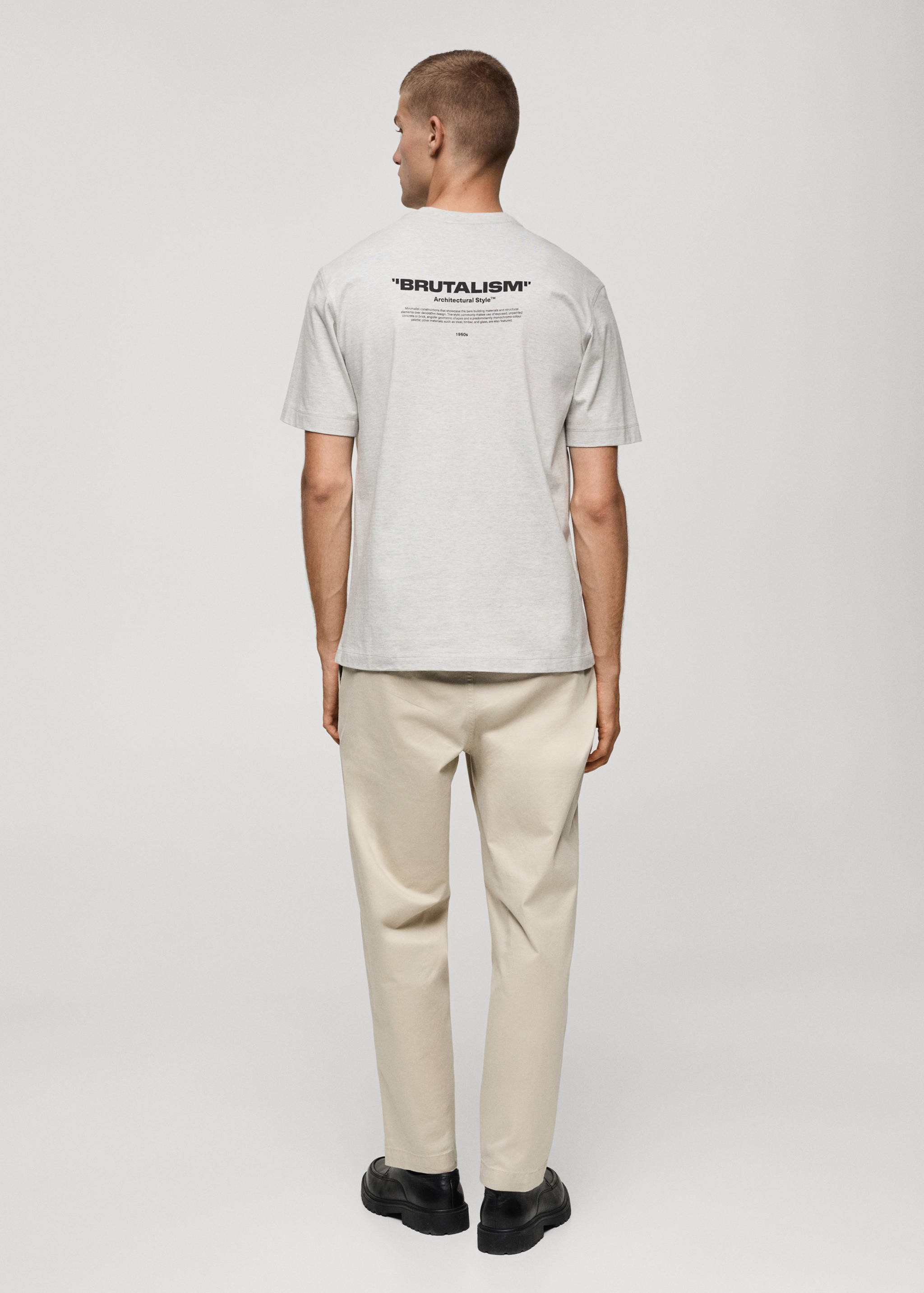 T-shirt 100 % bomull text - Artikelns baksida