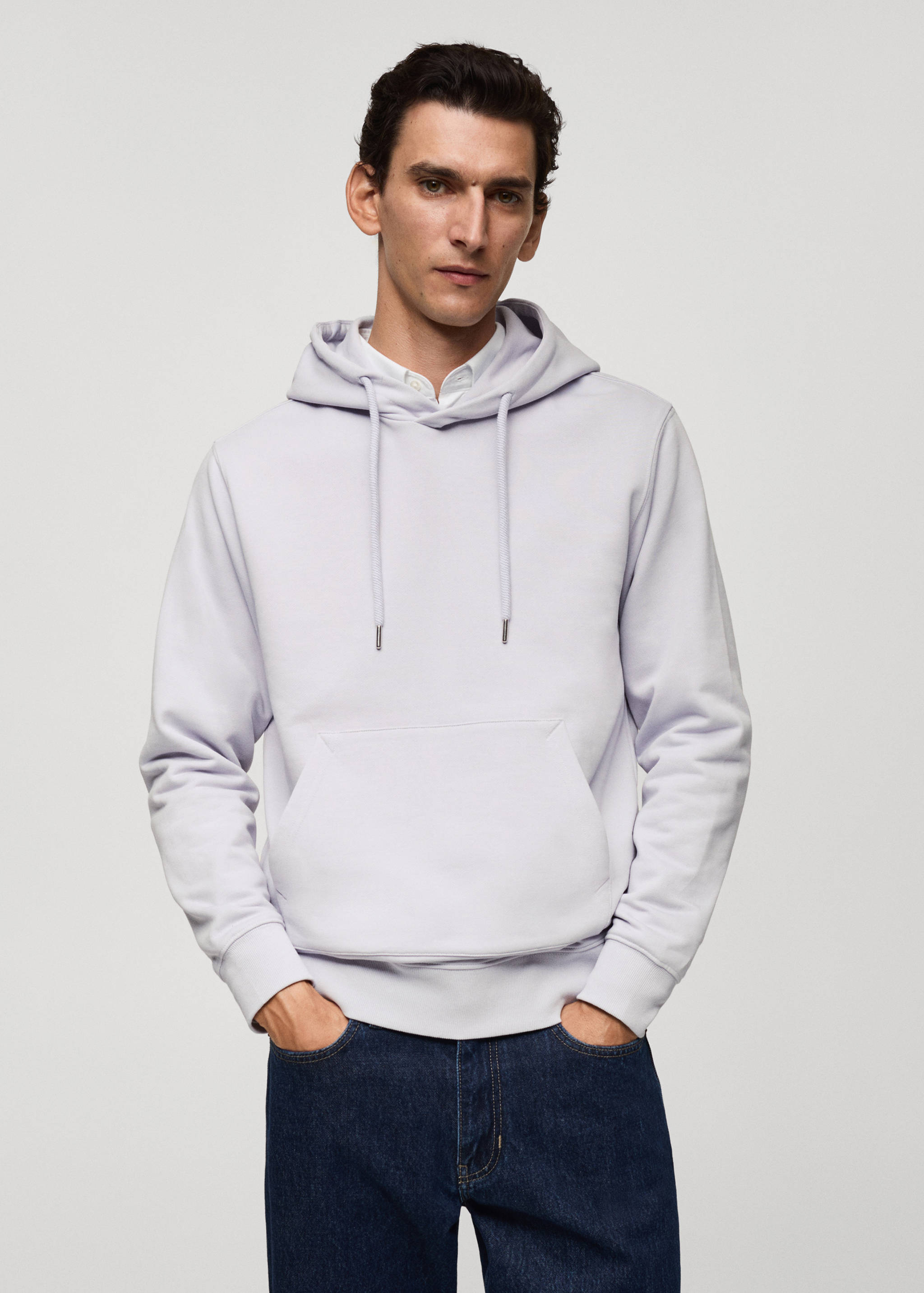 Sweat-shirt coton capuche regular-fit - Plan moyen