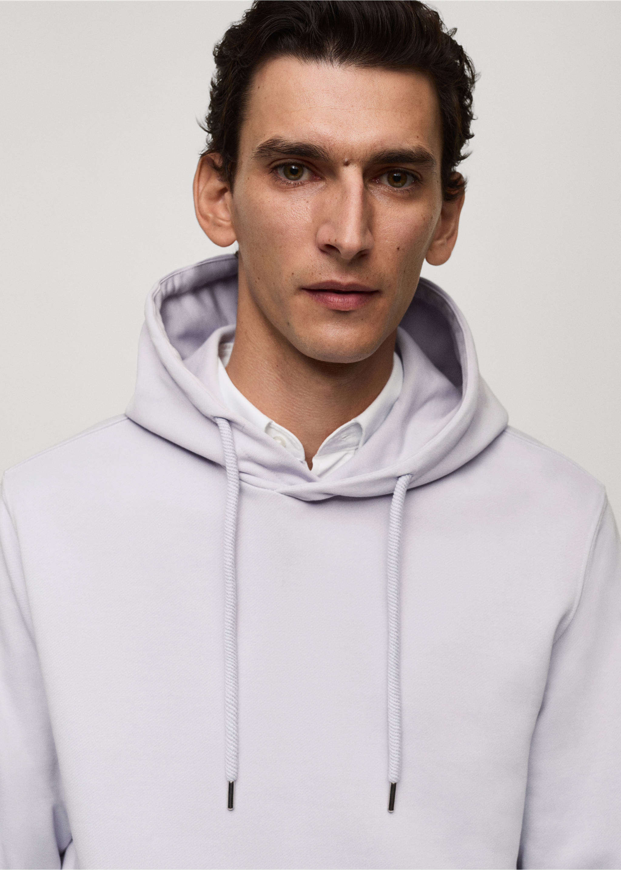 Sweat-shirt coton capuche regular-fit - Détail de l'article 1, Lilas. Ref: 77025152-00.