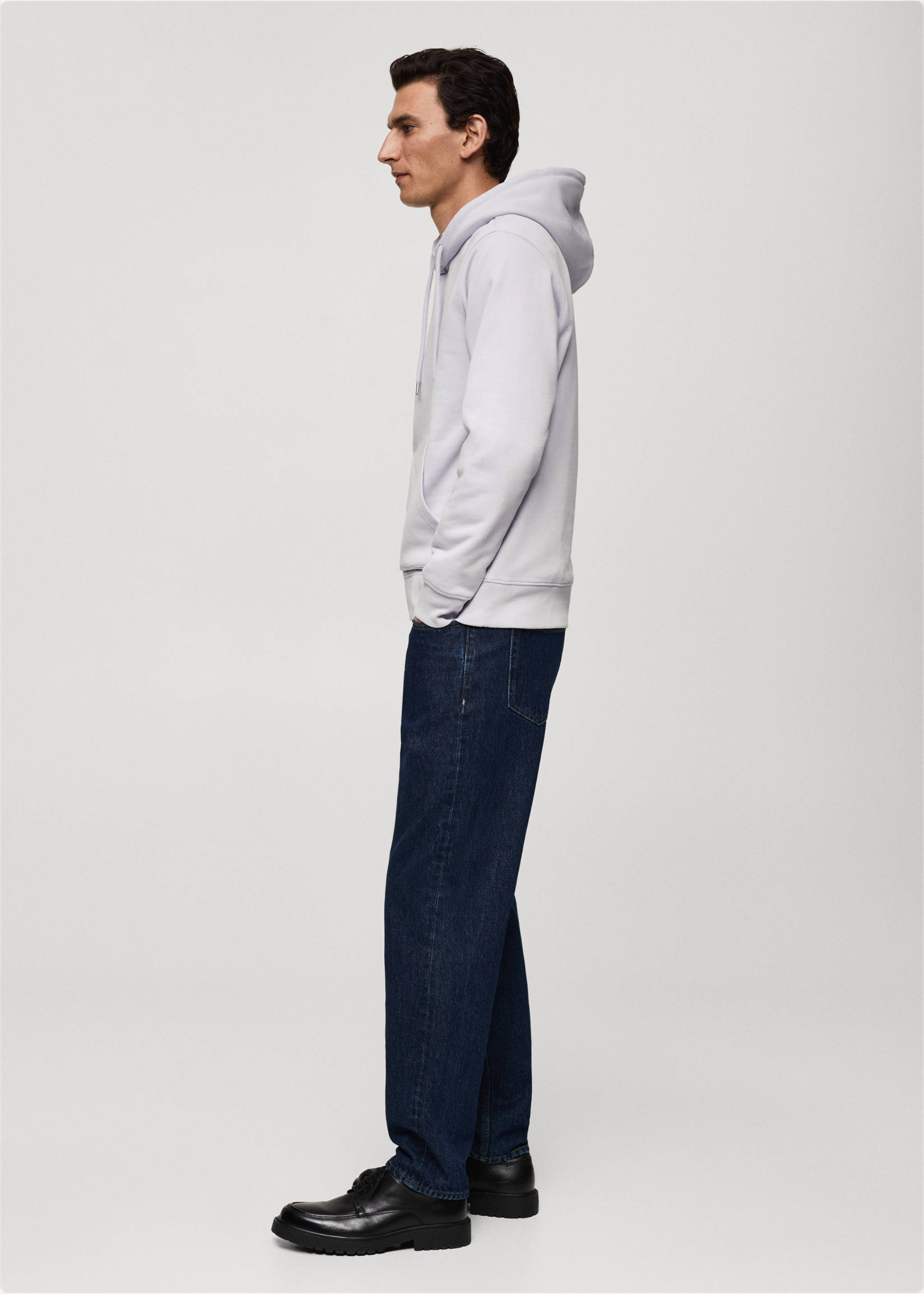 Sweat-shirt coton capuche regular-fit - Détail de l'article 2, Lilas. Ref: 77025152-00.