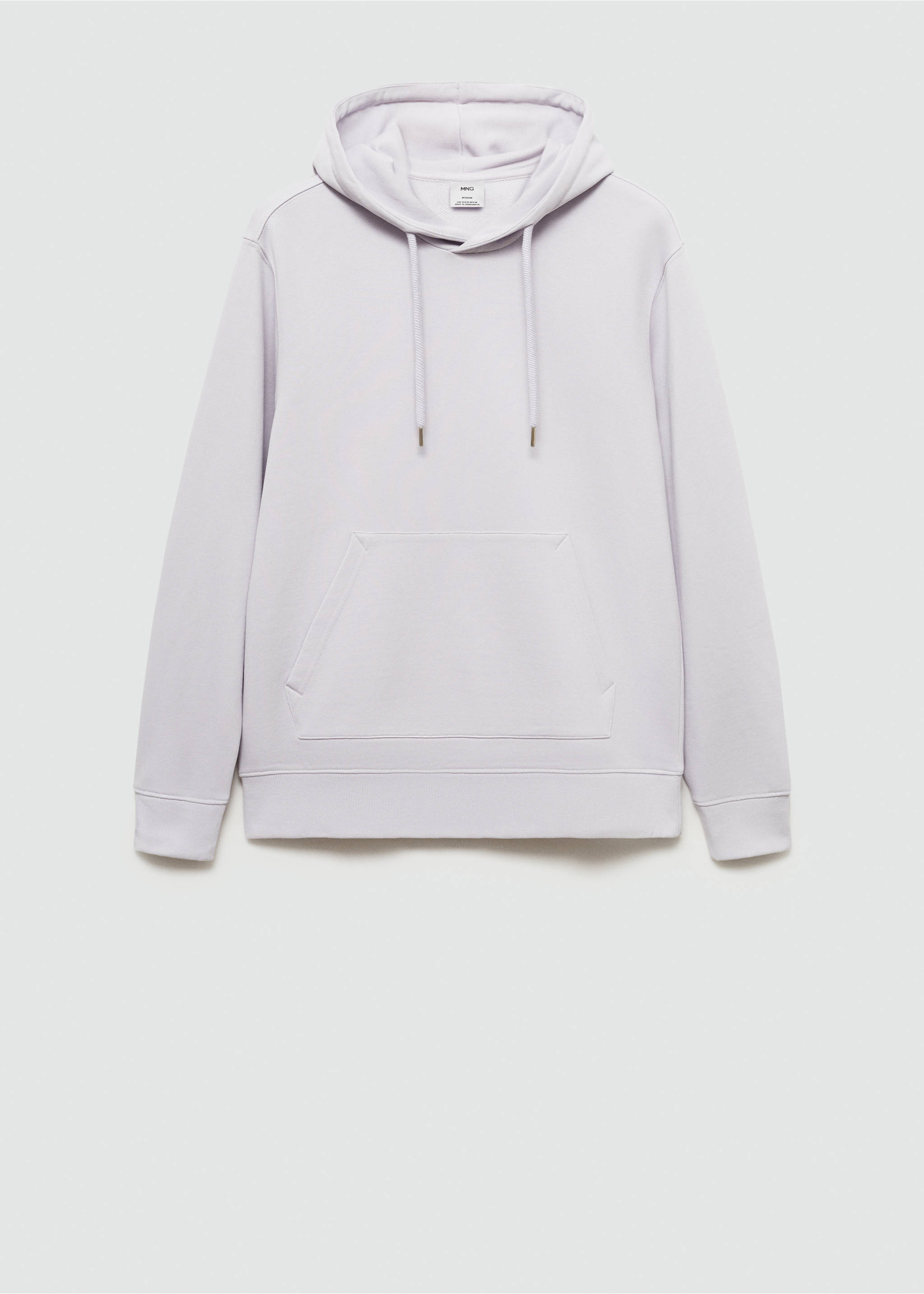 Regular-fit cotton hoodie - Article without model, Lilac. Ref: 77025152-00.
