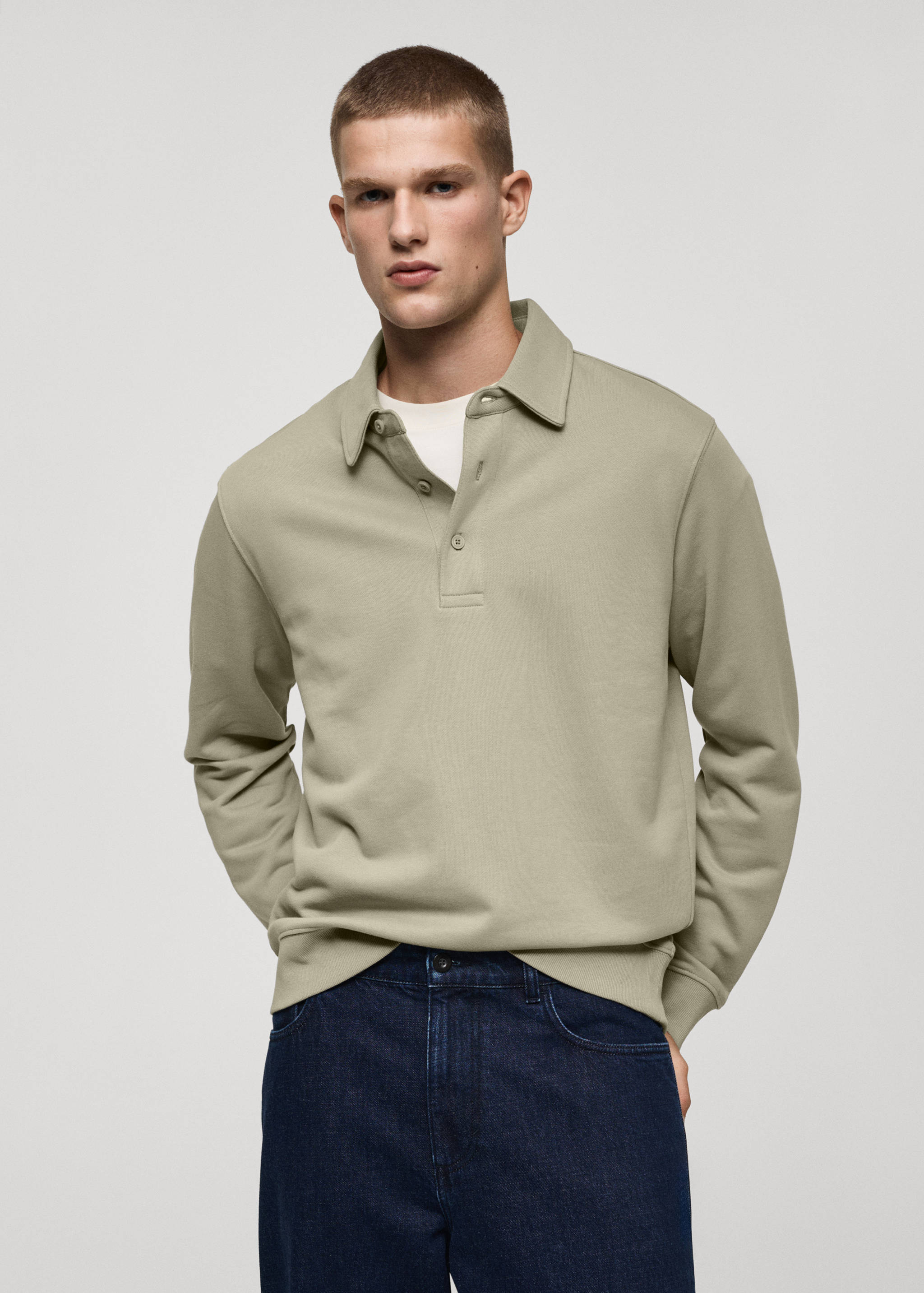 Sudadera polo 100% algodón - Plano medio