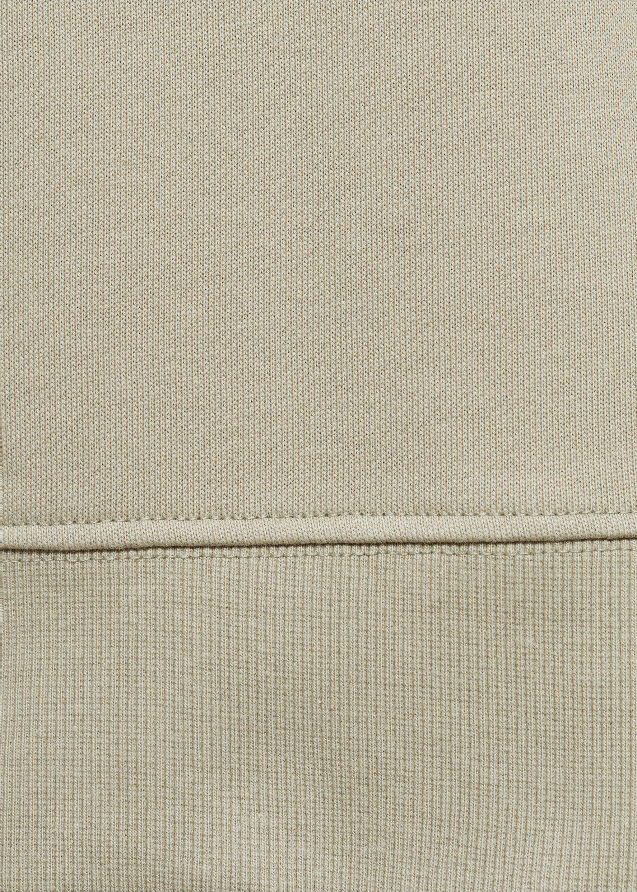 Polosweatshirt 100% katoen - Detail van het artikel 0, Kaki. Ref: 77025153-00.