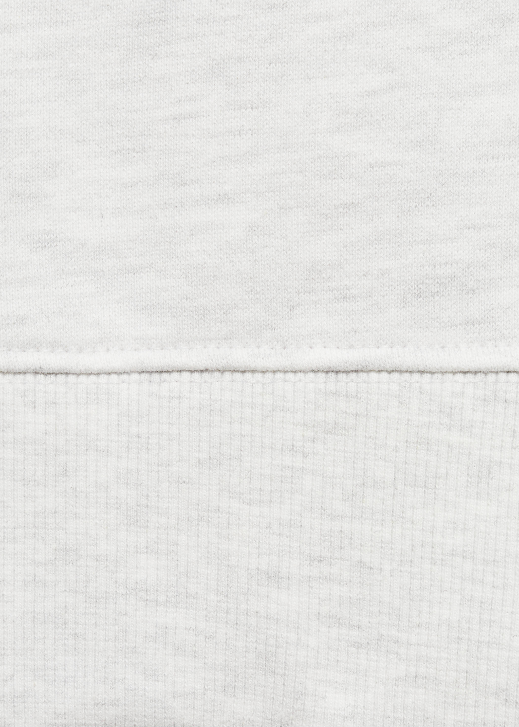 100% cotton polo sweatshirt - Details of the article 0, Light Heather Grey. Ref: 77025153-00.