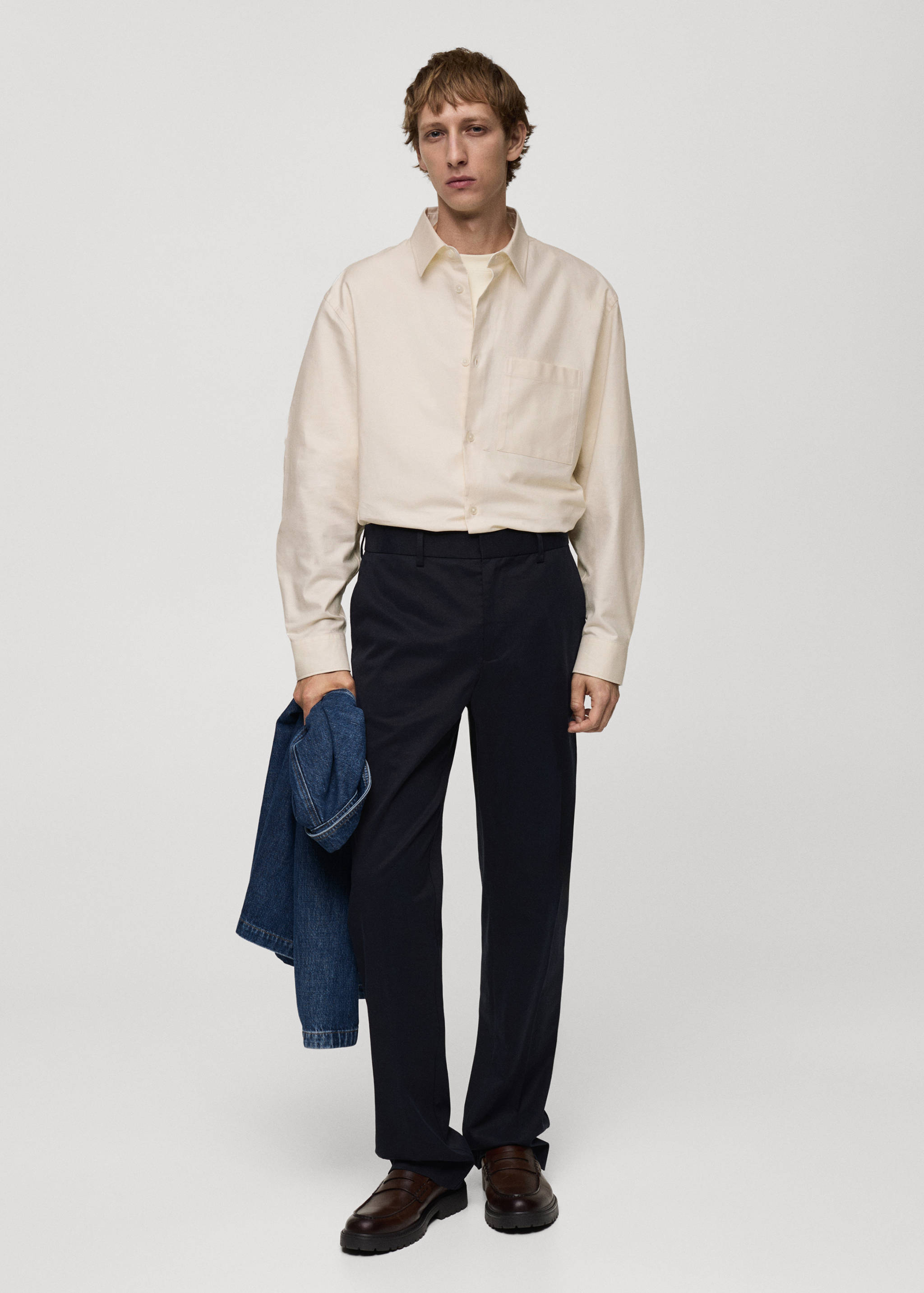 Relaxed-fit Oxford cotton shirt - General plane